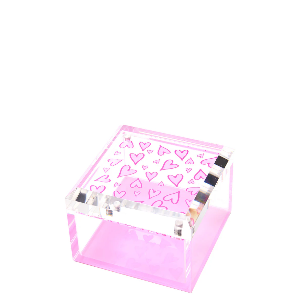 Photo Box - 4" X 4" - Pink Heart