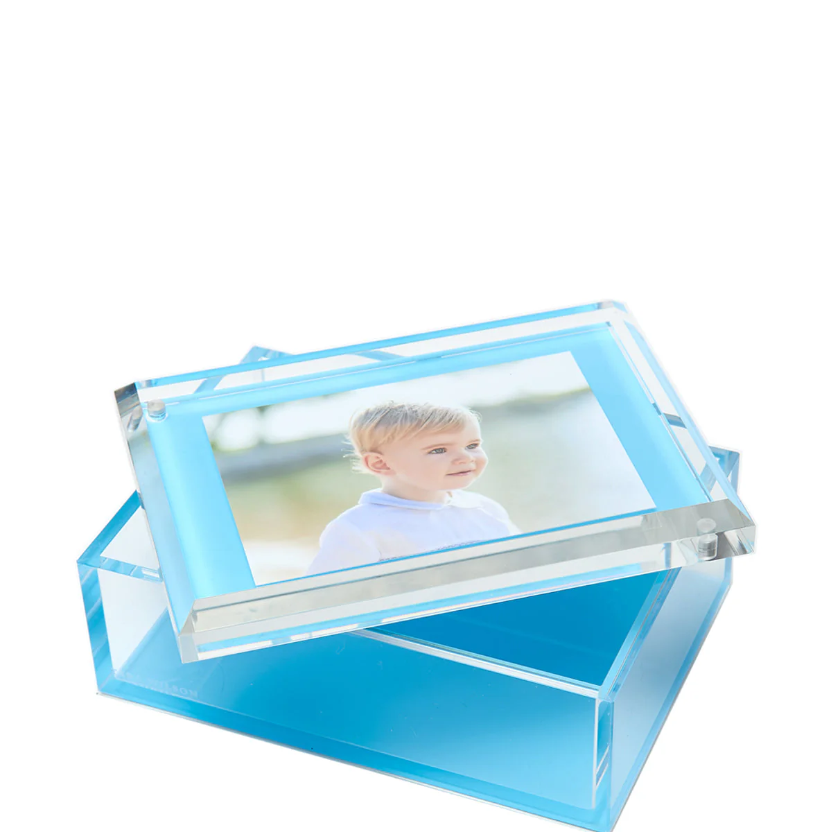 Photo Box - 5" X 7"  Pastel Blue - Image 2