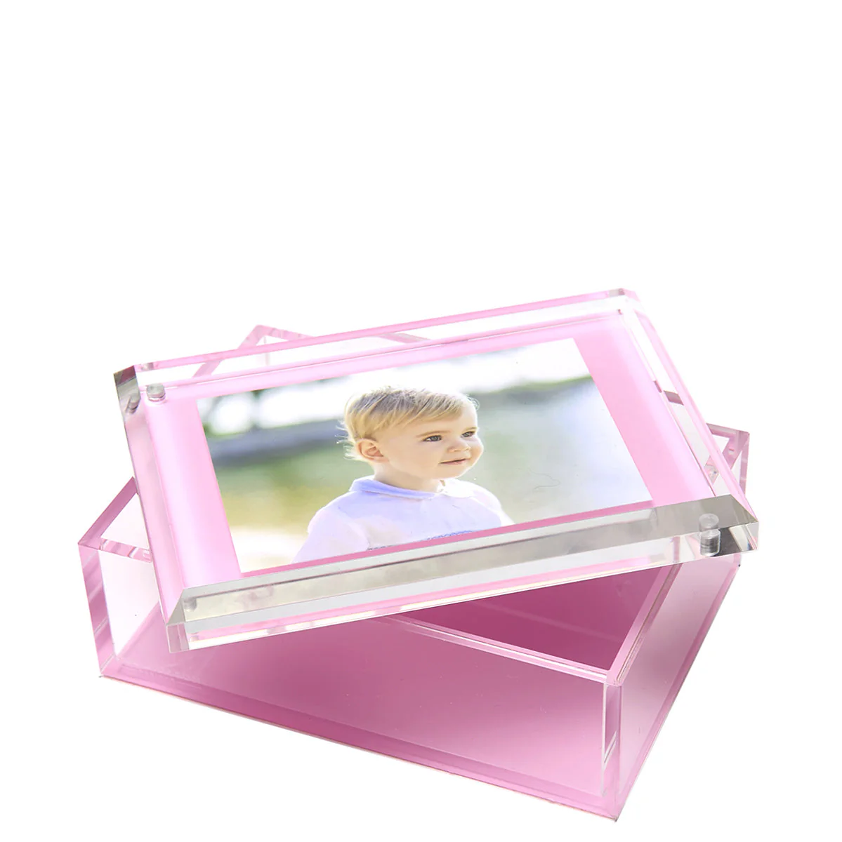 Photo Box - 5" X 7"  Pastel Pink - Image 2