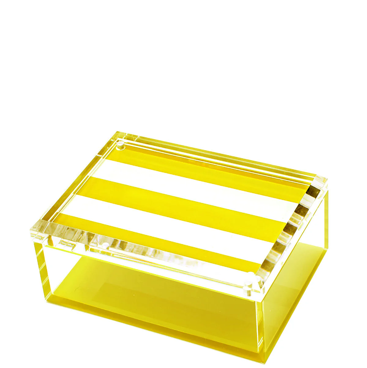 Photo Box - 5" X 7" Yellow & White Stripe - Image 2