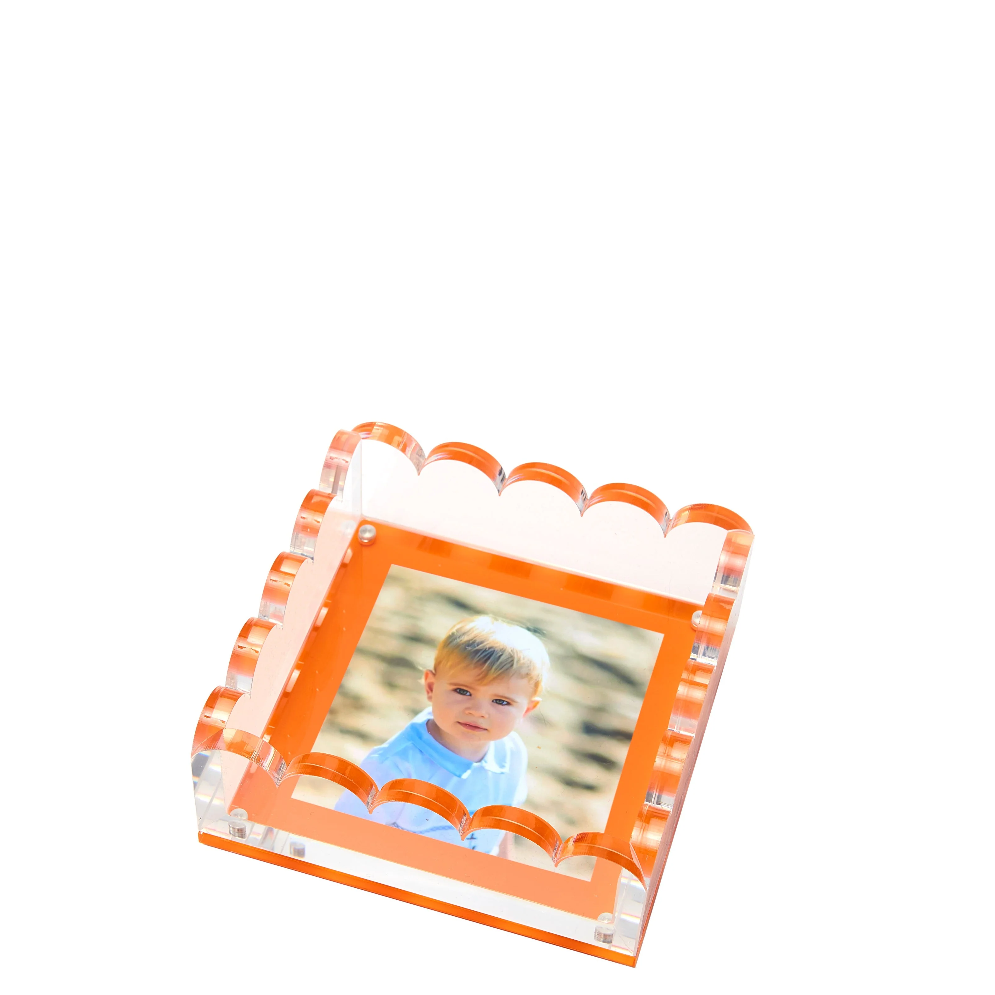 Scallop Photo Tray - Small - Orange
