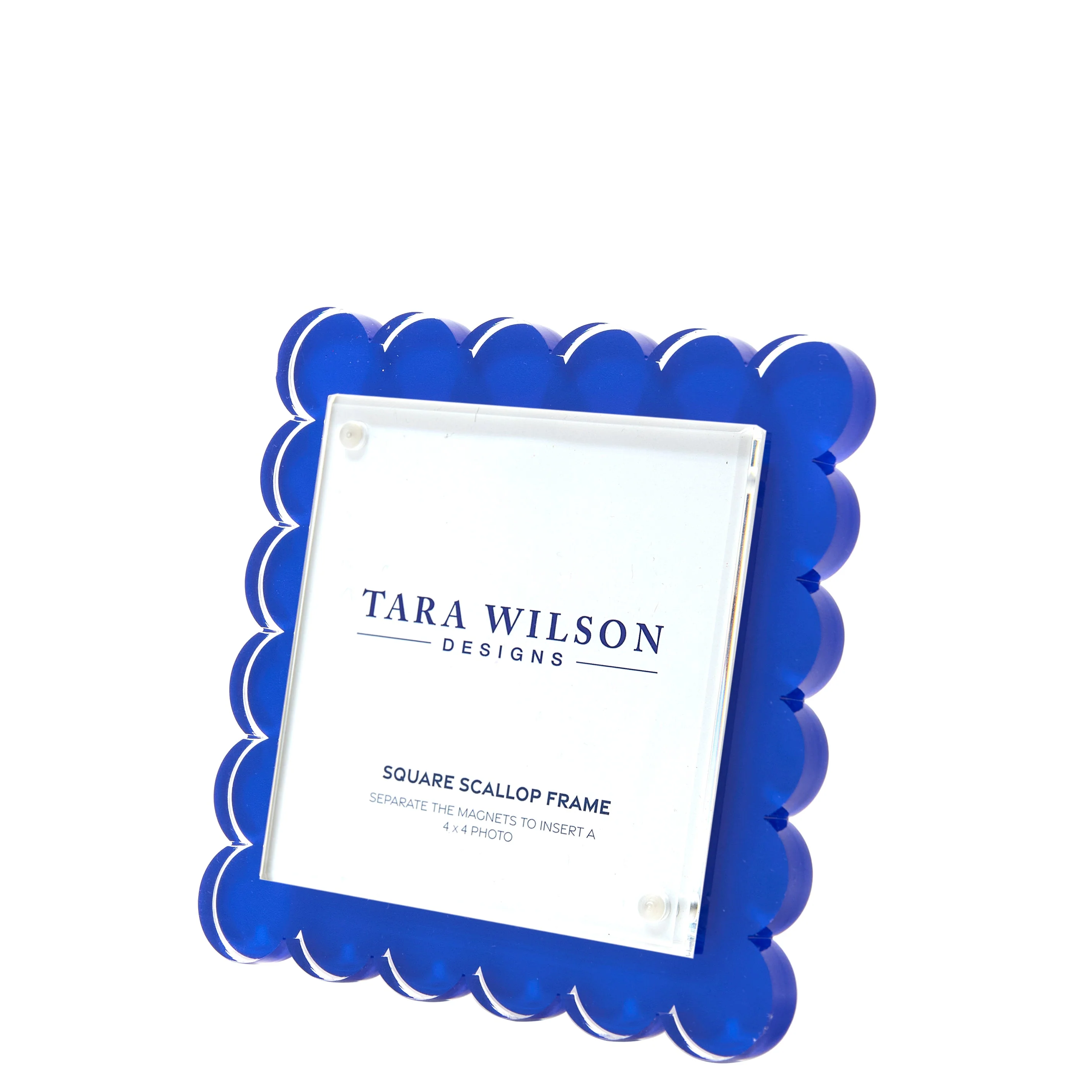 Square Scallop Frame - Blue