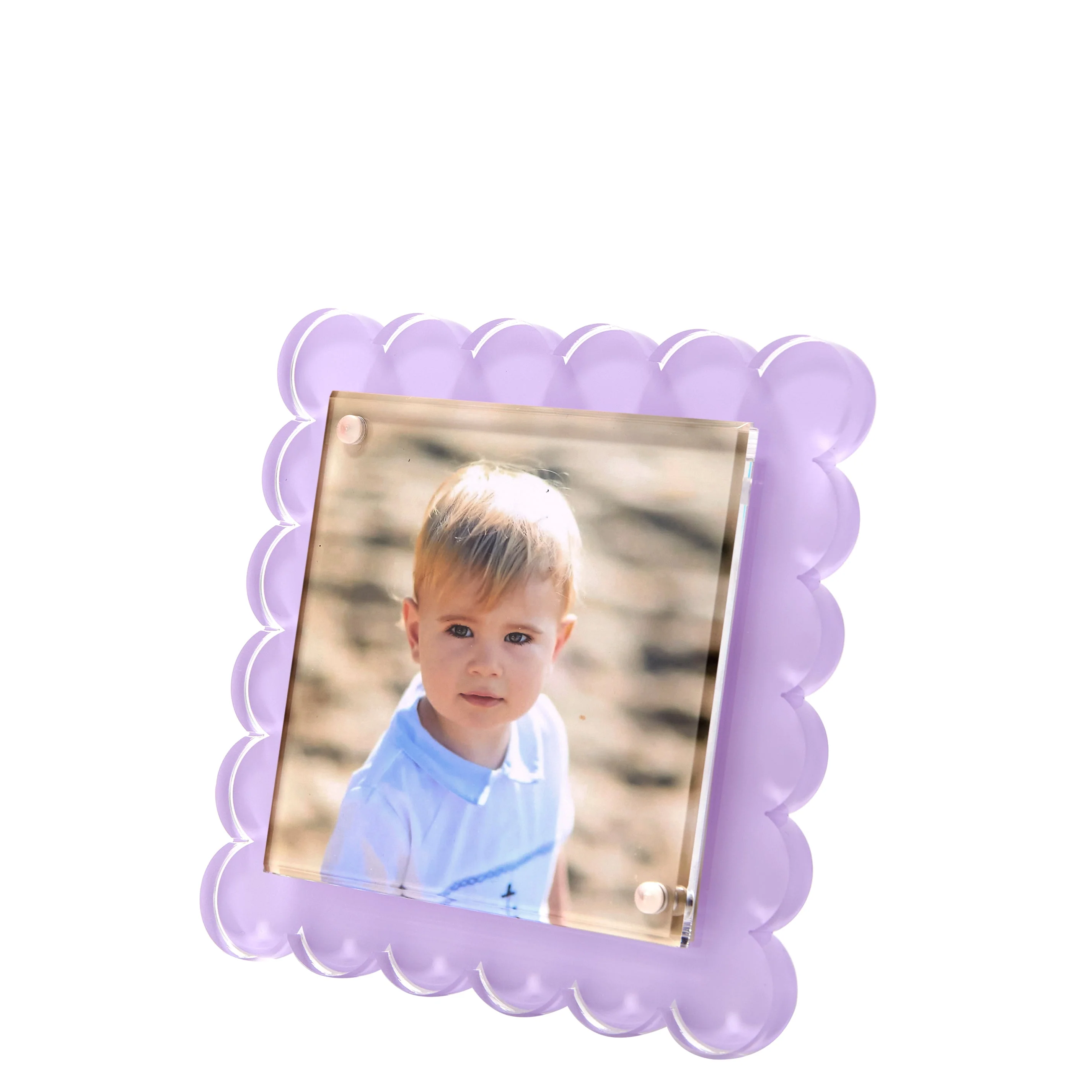 Square Scallop Frame - Lavender - Image 2
