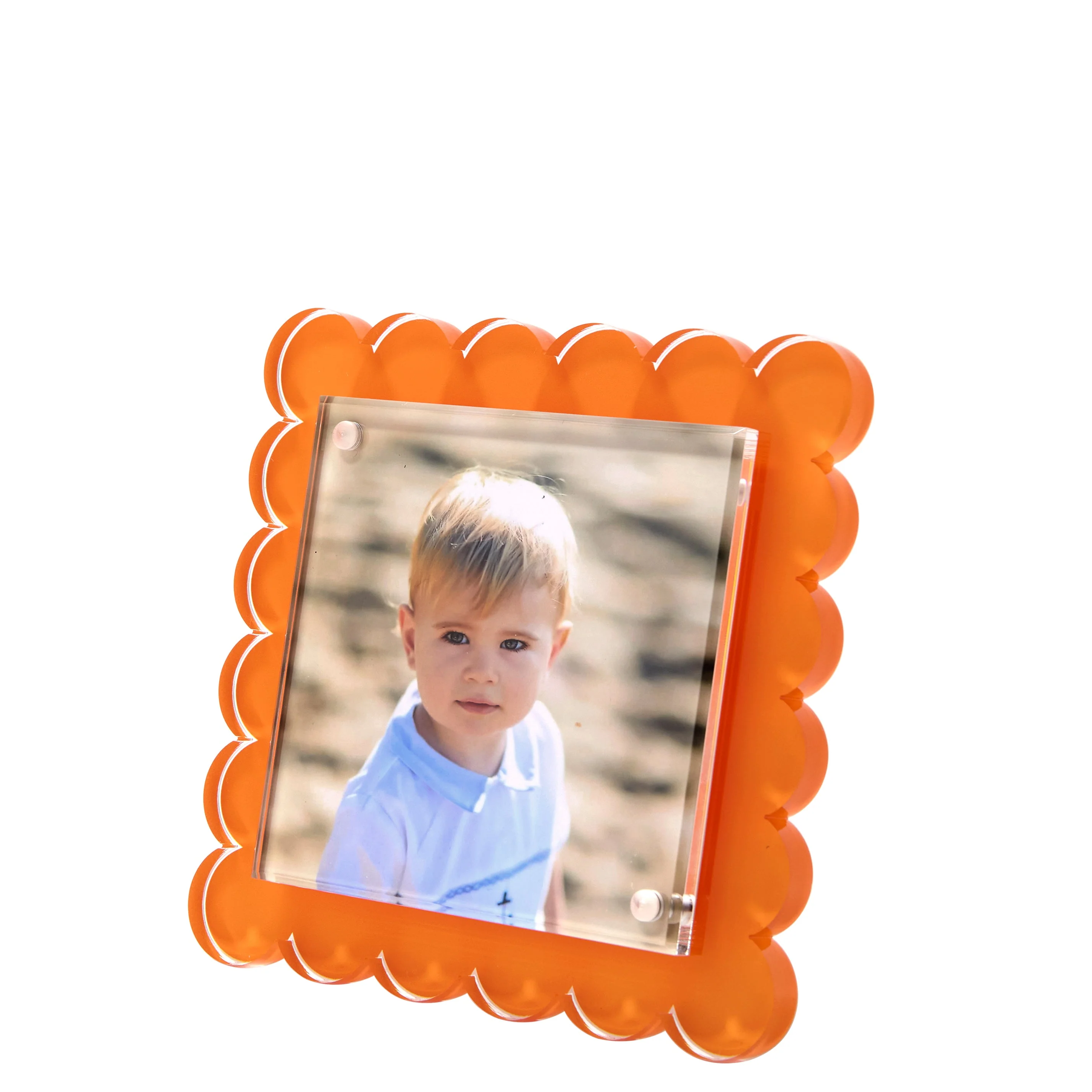 Square Scallop Frame - Orange - Image 2