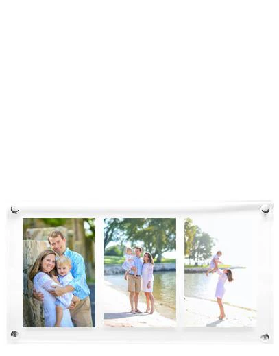 Wall Hanging Frame - Three 5" X 7" Photos - Image 2