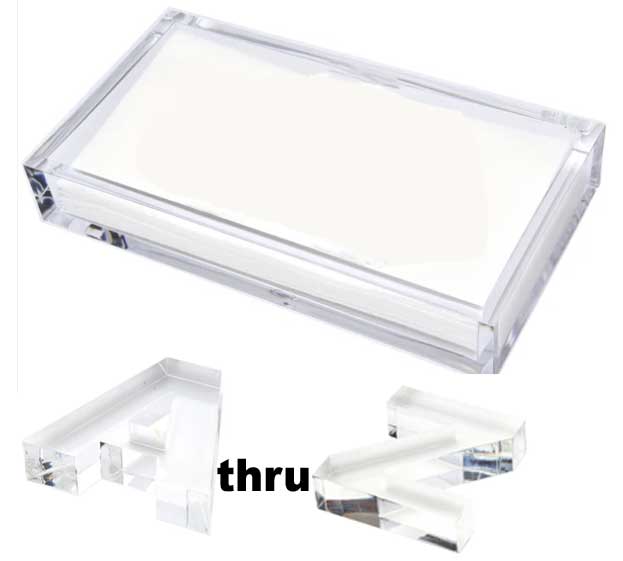 Initial Acrylic Guest Towel Holder & Weight