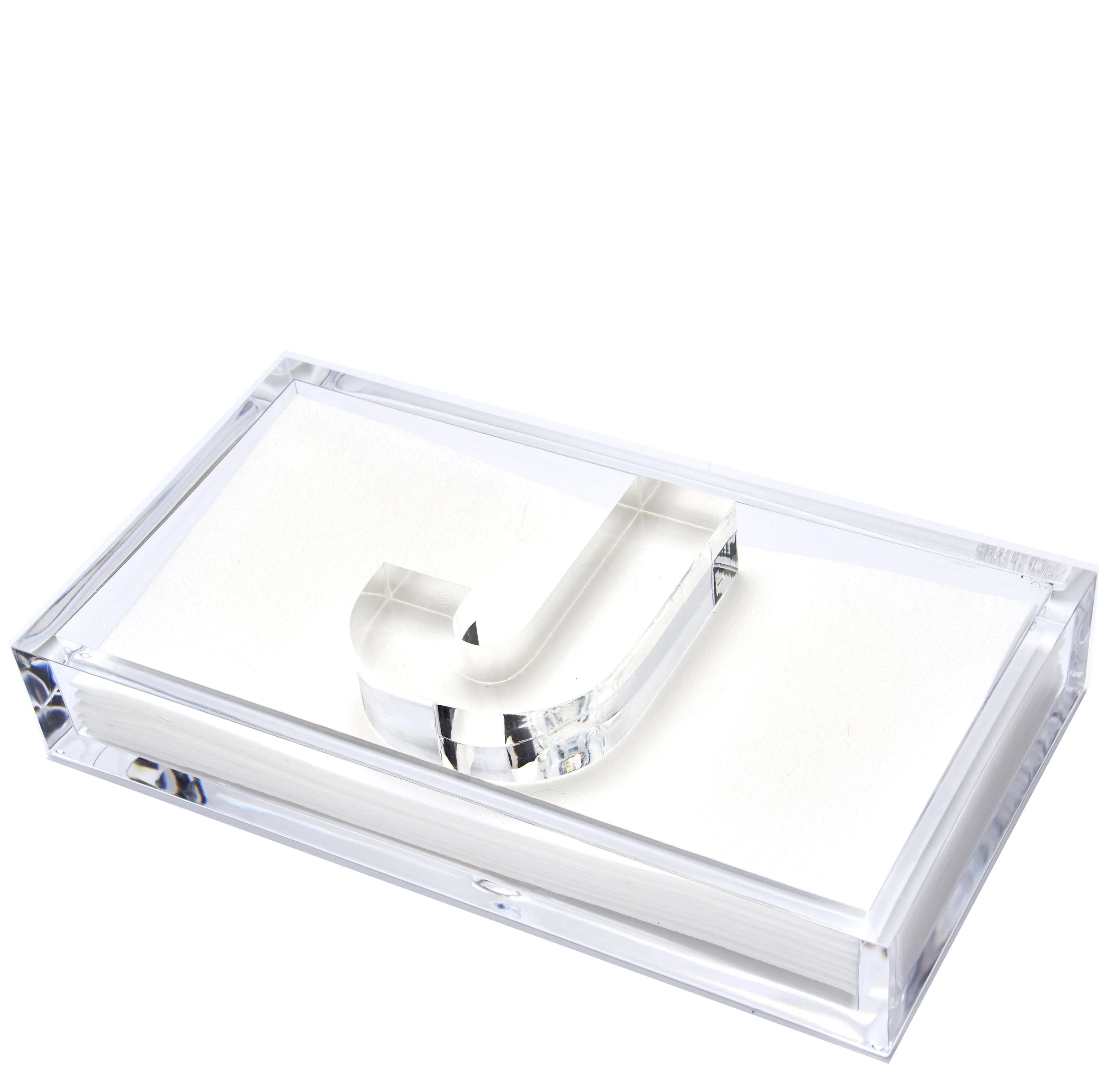 Initial Acrylic Guest Towel Holder & Weight - Image 11