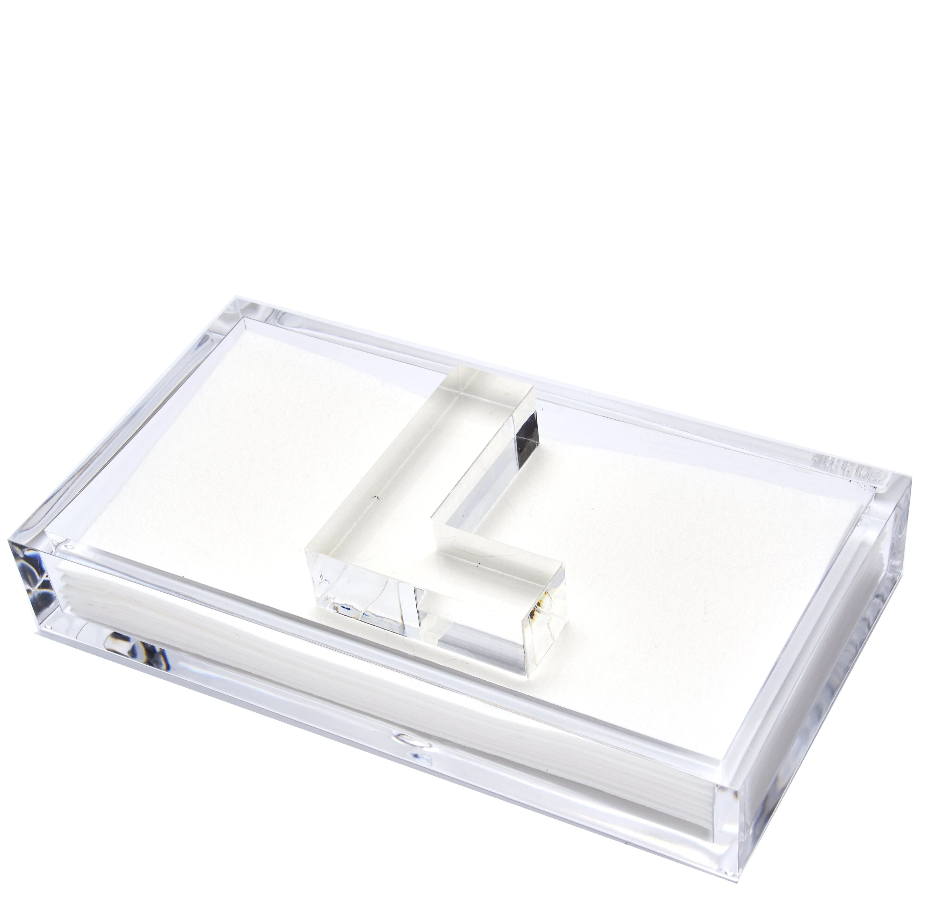 Initial Acrylic Guest Towel Holder & Weight - Image 13