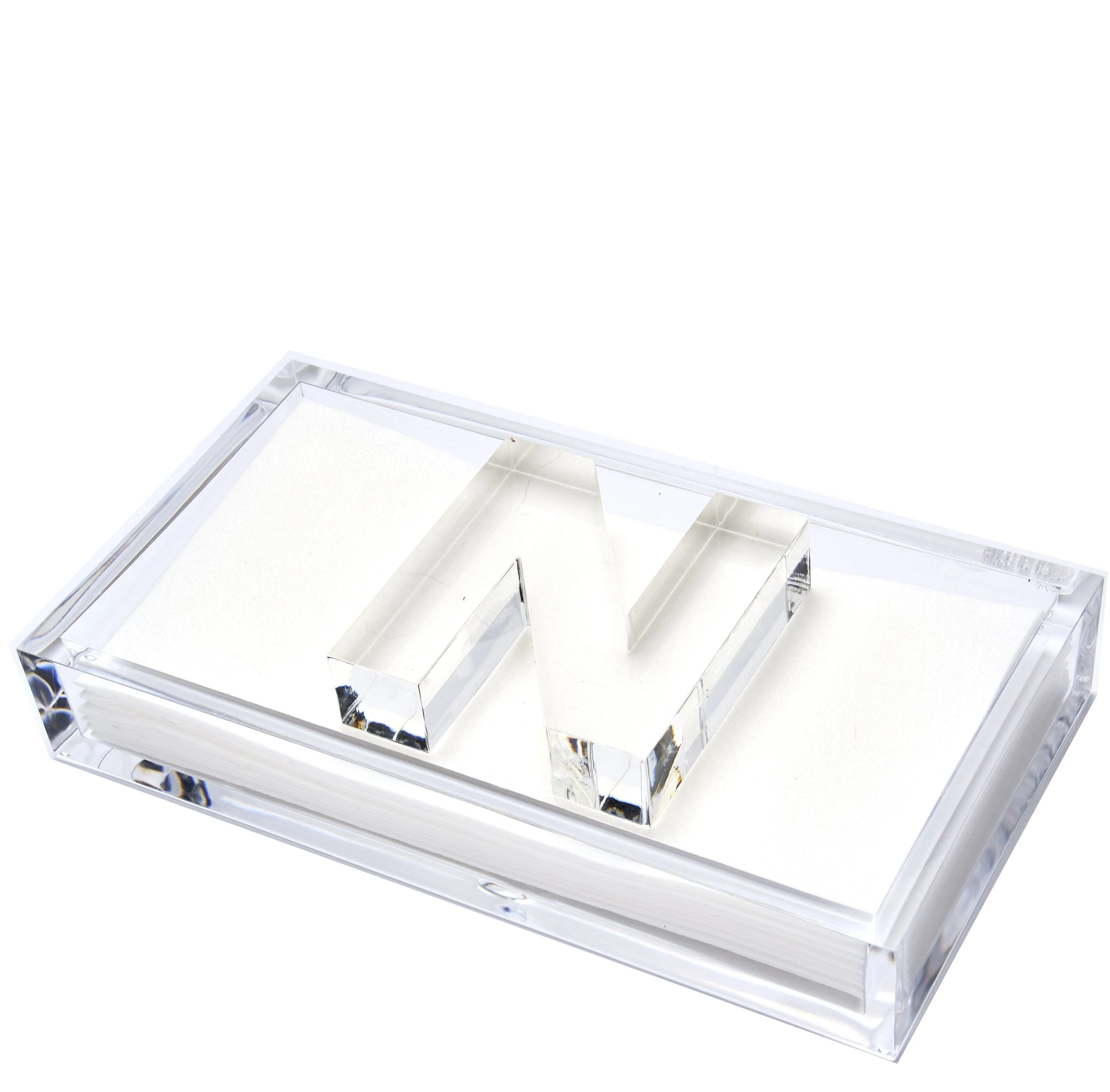 Initial Acrylic Guest Towel Holder & Weight - Image 15