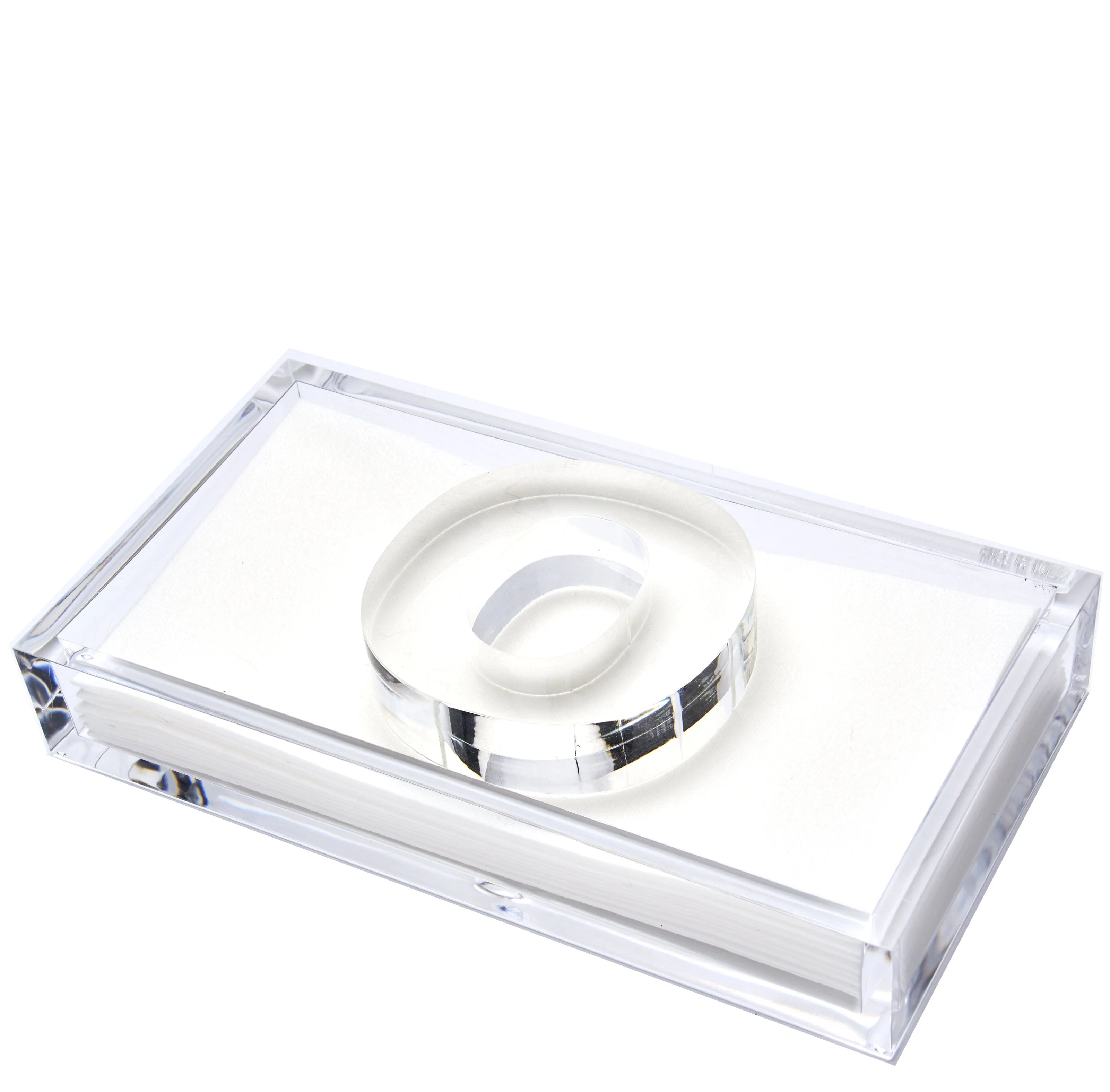 Initial Acrylic Guest Towel Holder & Weight - Image 16