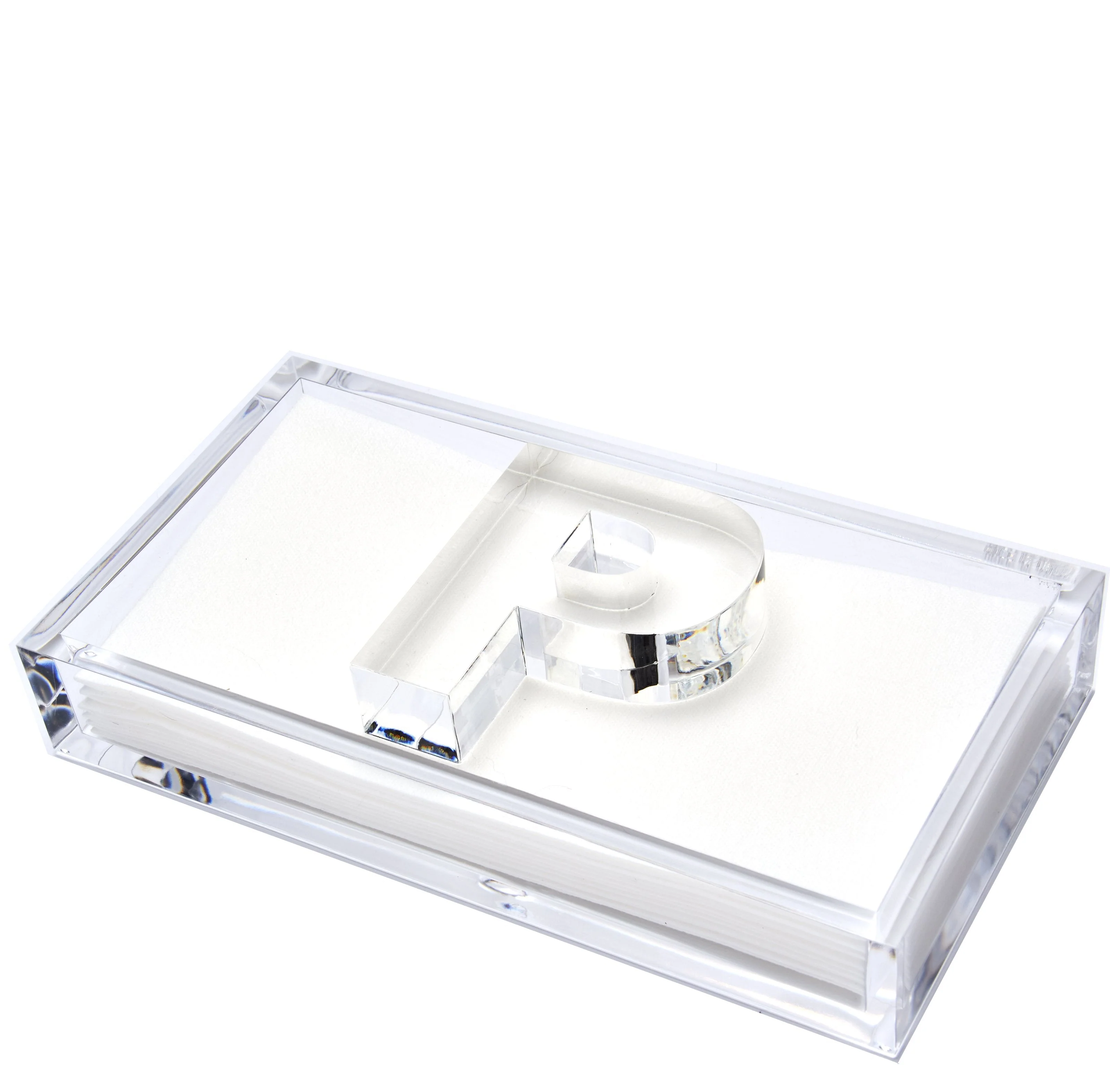 Initial Acrylic Guest Towel Holder & Weight - Image 17