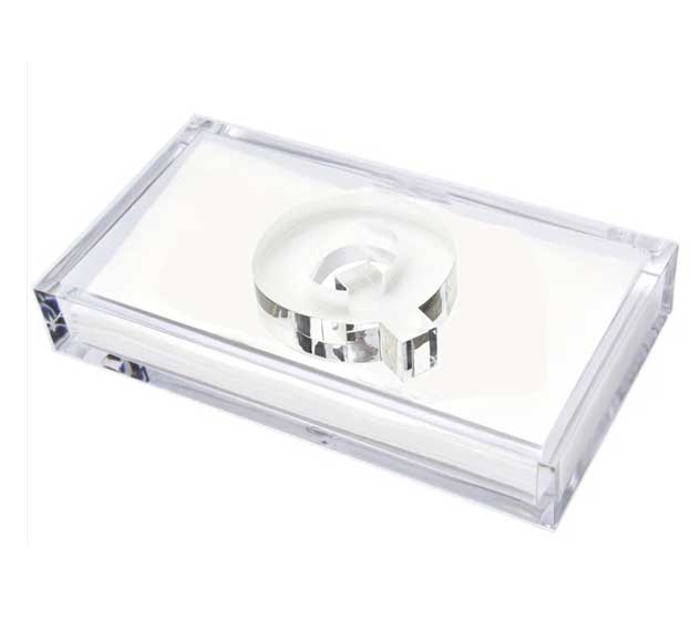 Initial Acrylic Guest Towel Holder & Weight - Image 18