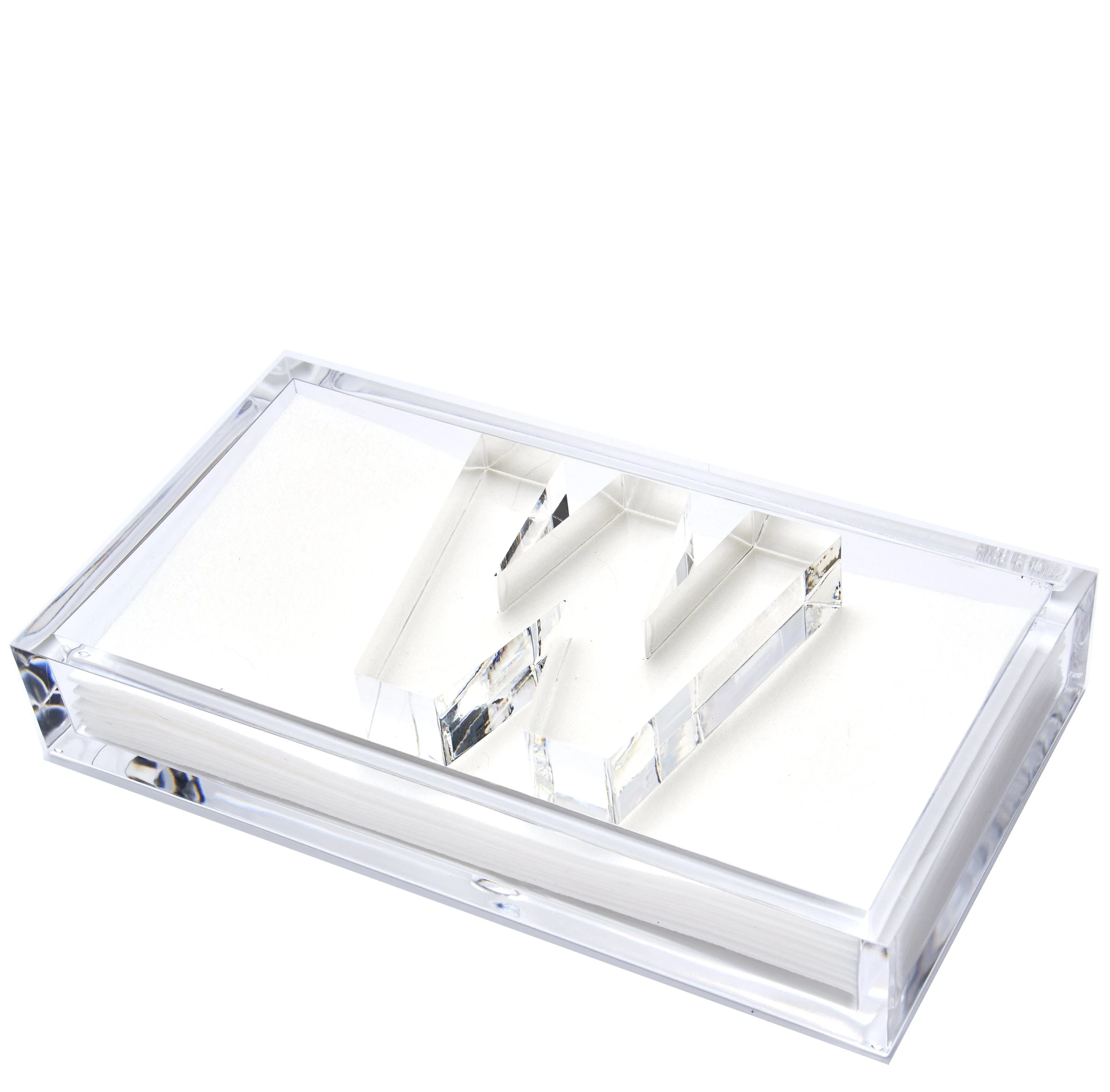 Initial Acrylic Guest Towel Holder & Weight - Image 24