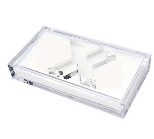 Initial Acrylic Guest Towel Holder & Weight - Image 25