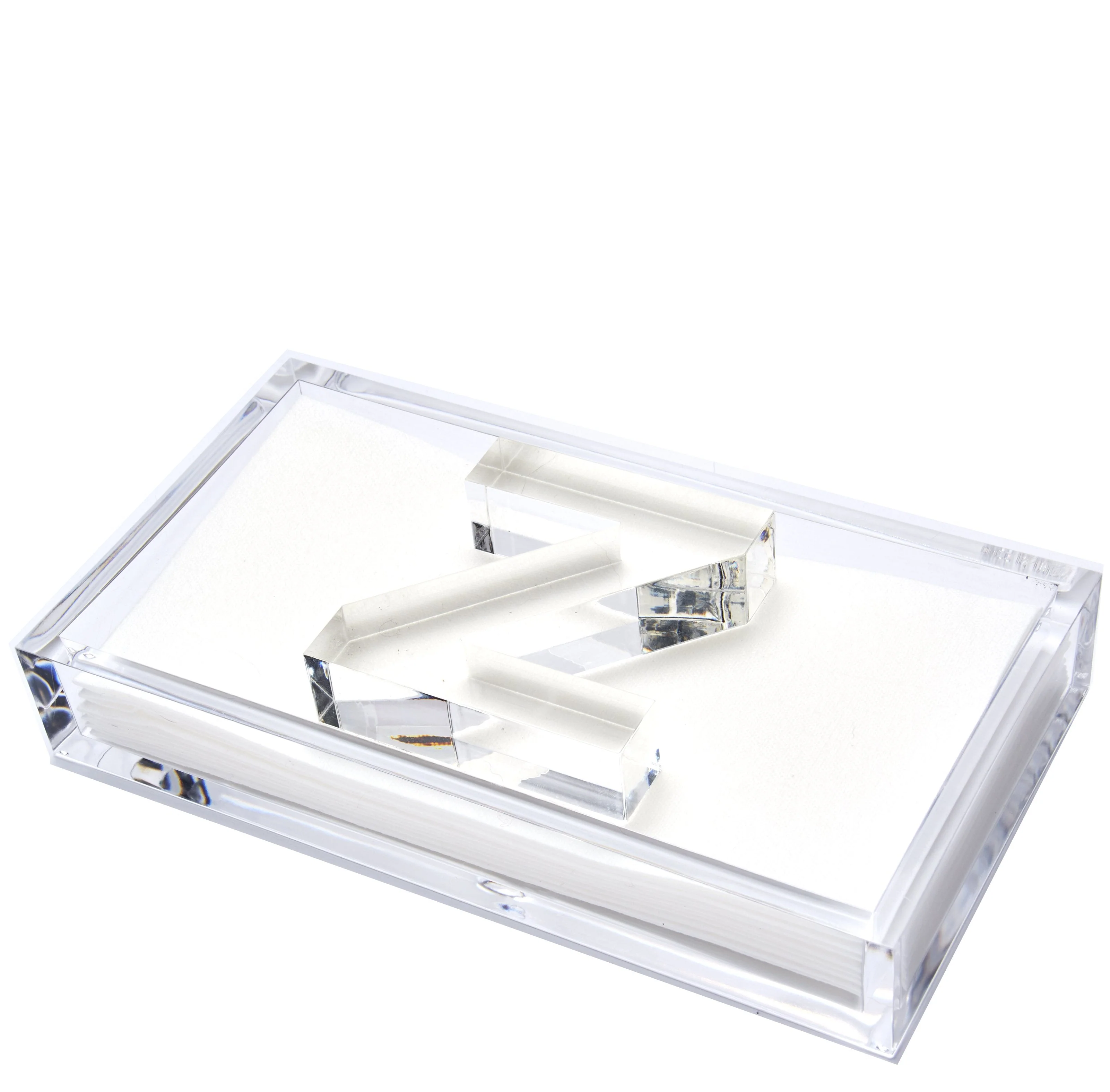 Initial Acrylic Guest Towel Holder & Weight - Image 27
