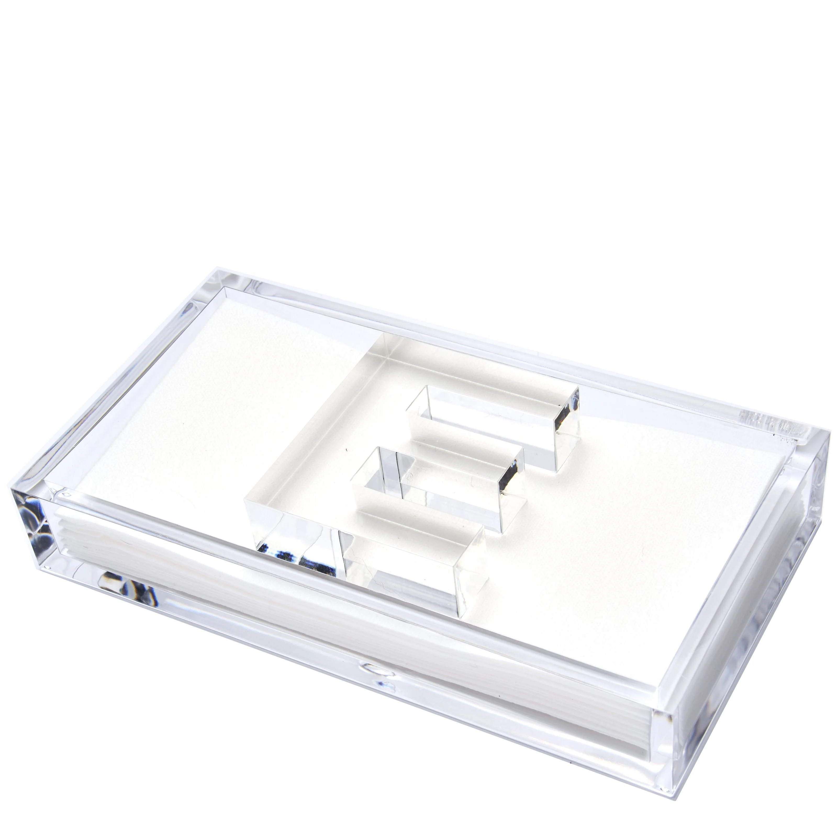 Initial Acrylic Guest Towel Holder & Weight - Image 6