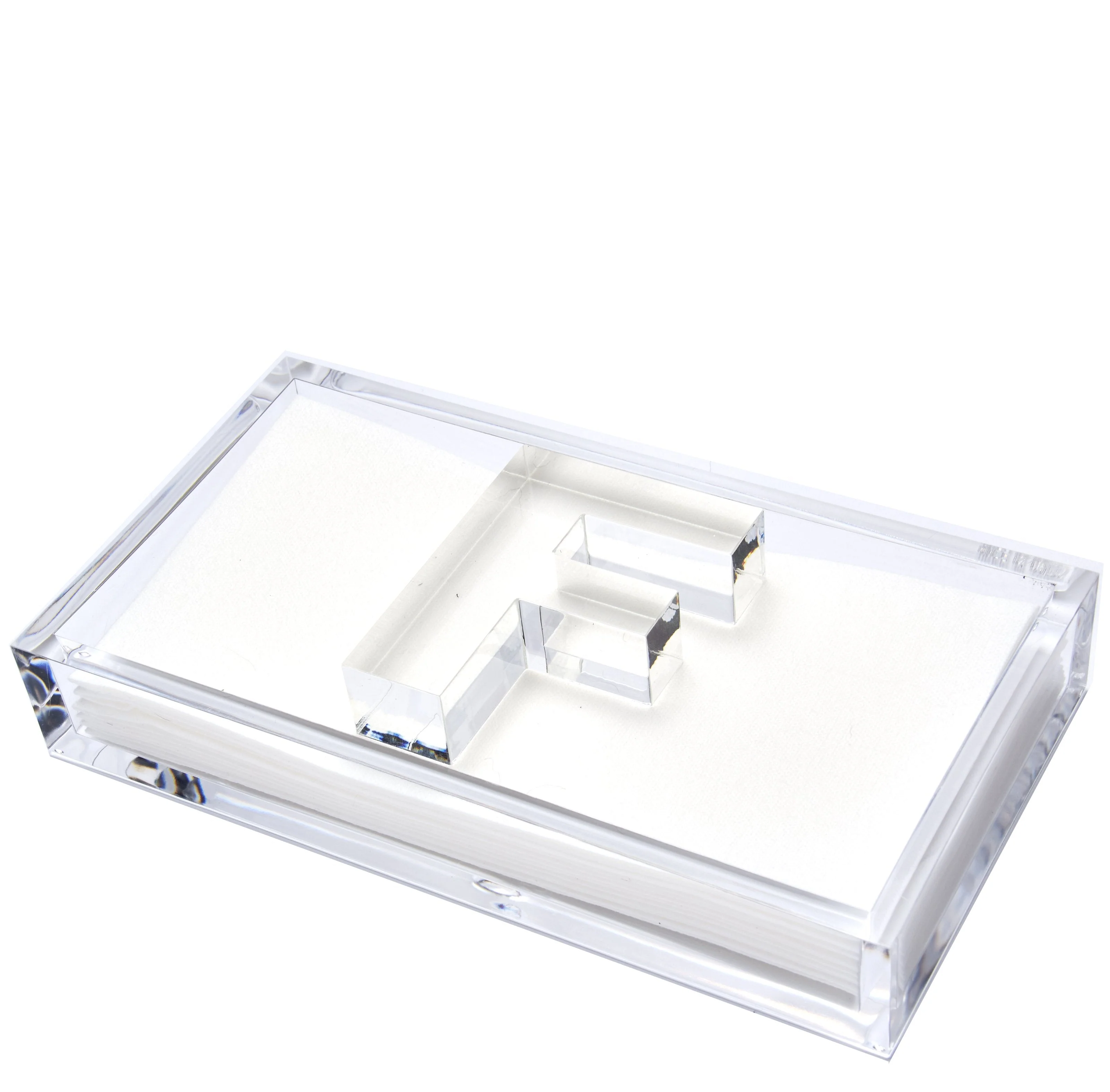 Initial Acrylic Guest Towel Holder & Weight - Image 7
