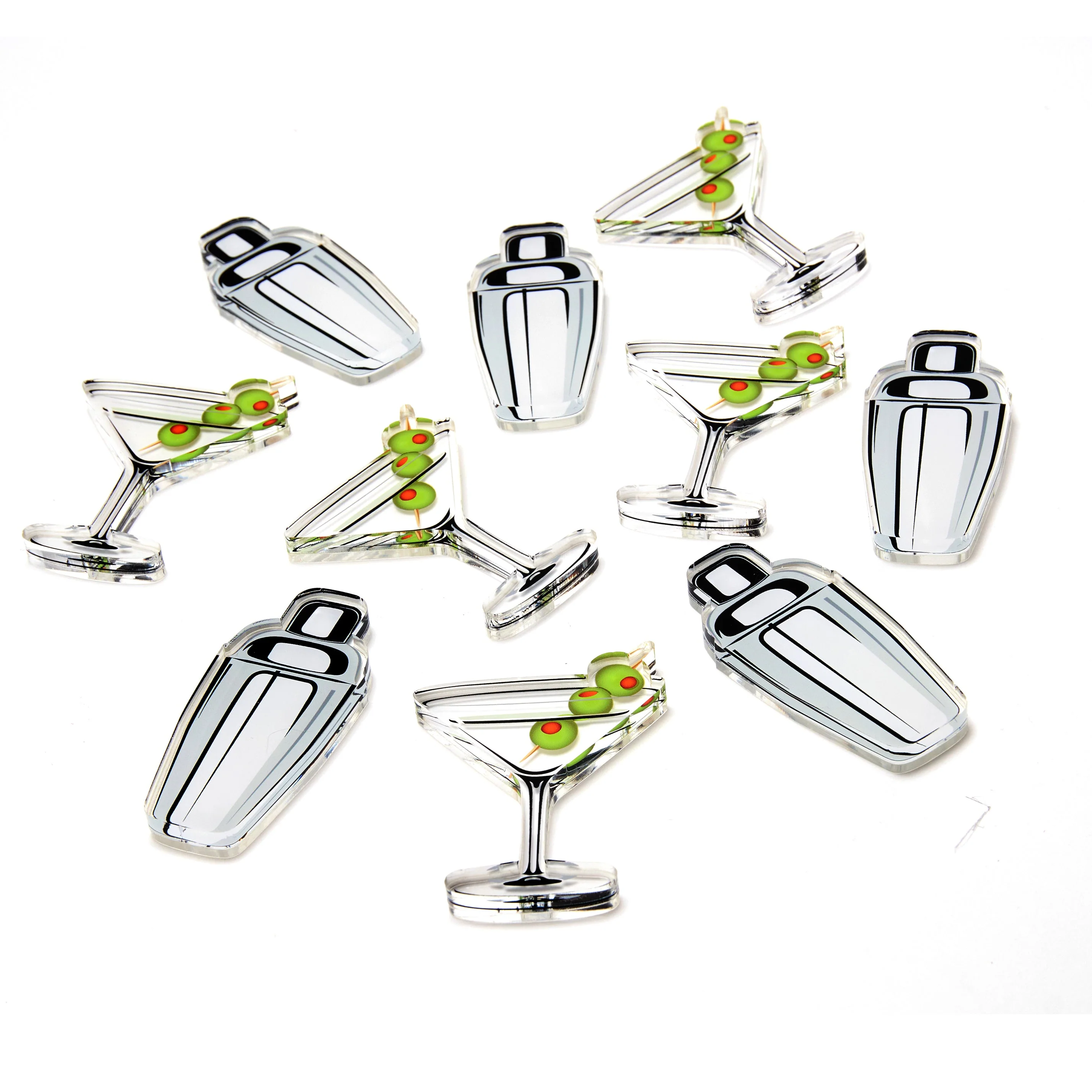 Tic Tac Toe - Martini Glass & Shaker - Image 2