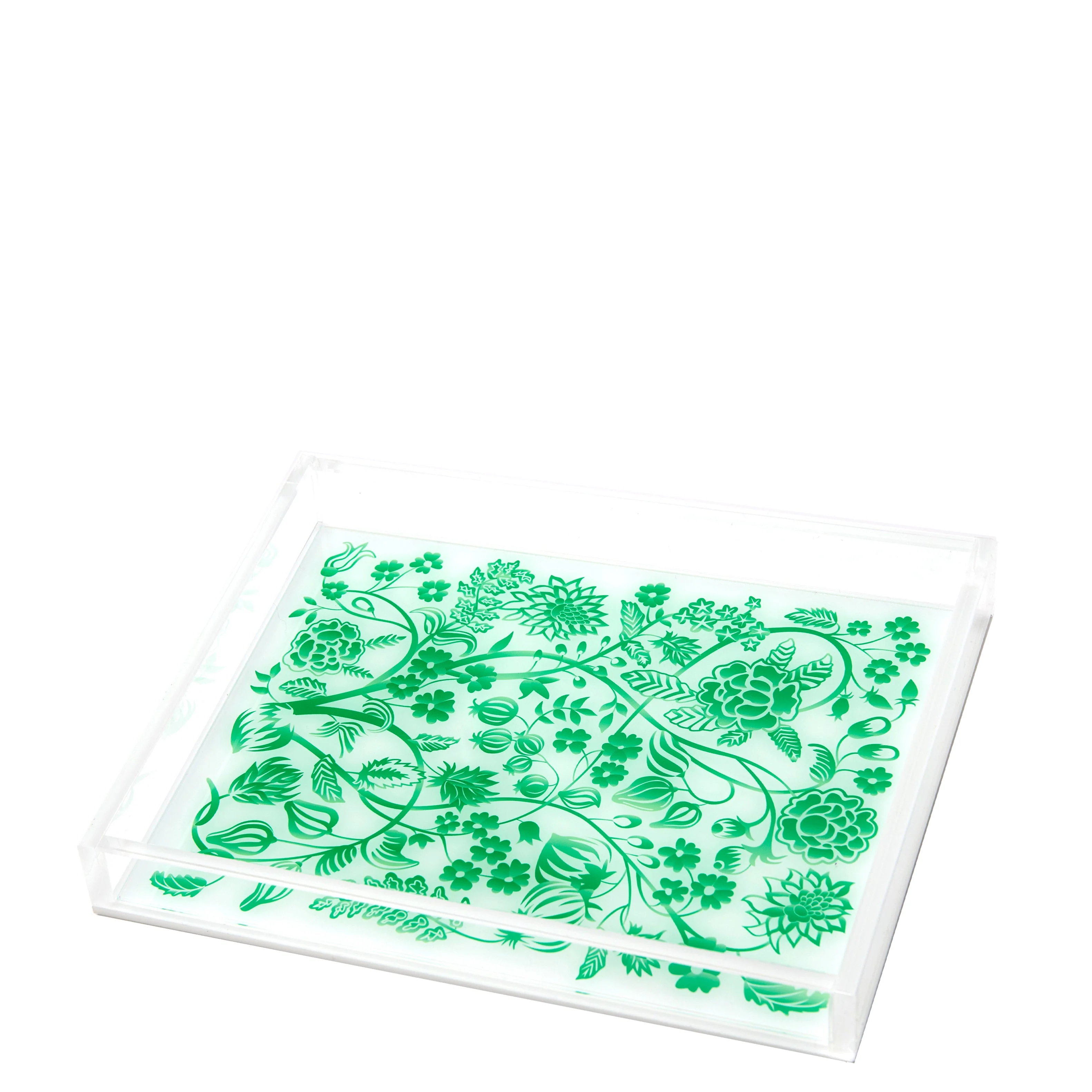 Tray - Green Toile