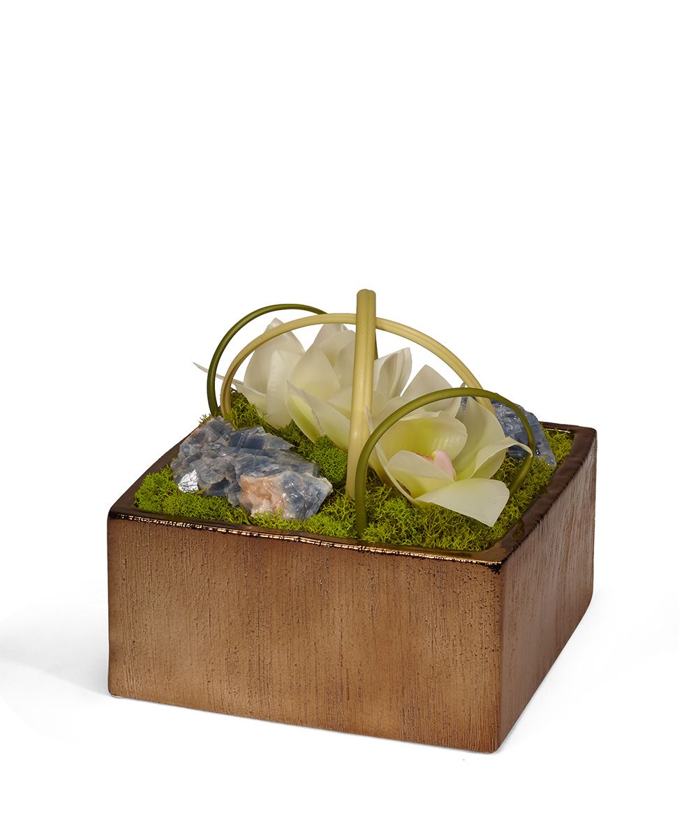Orchids in Bronze Square