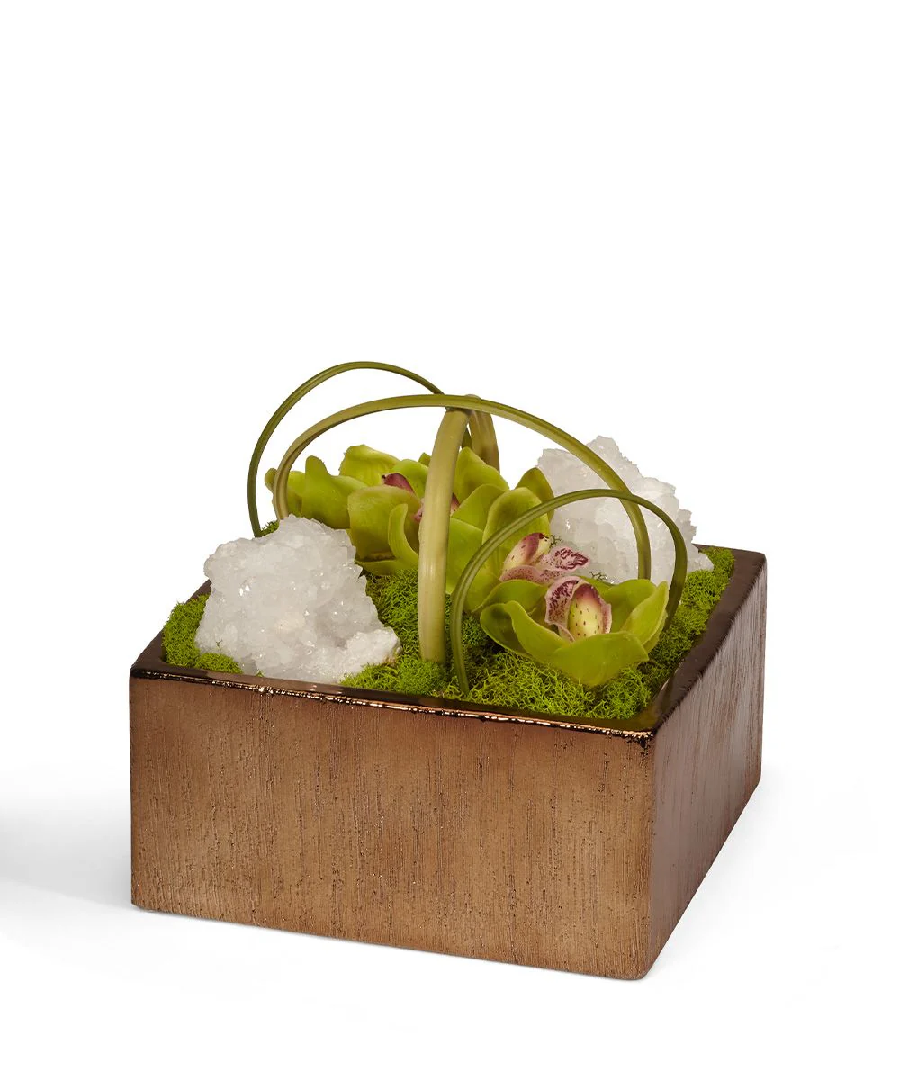 Orchids in Bronze Square - Image 3