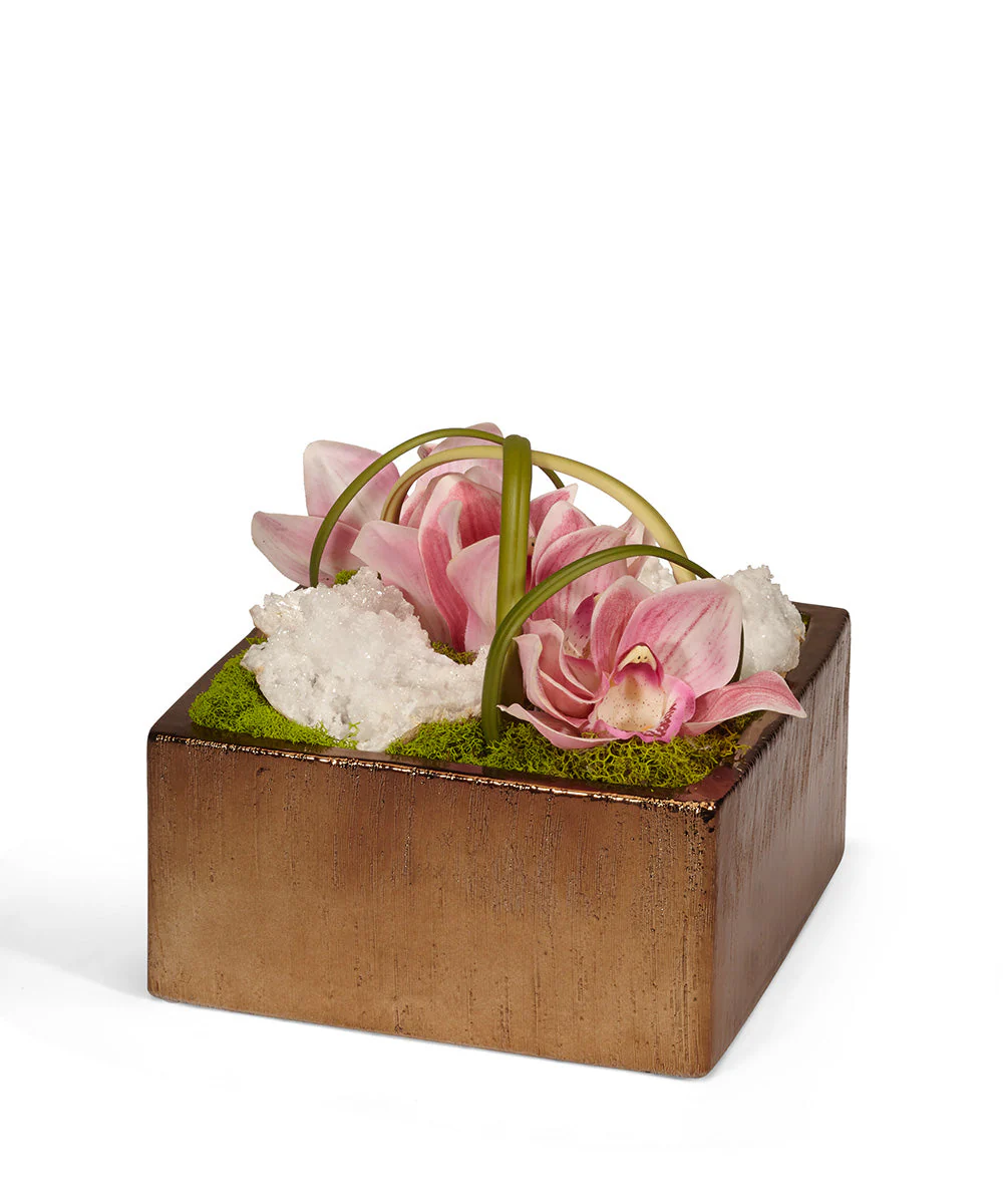 Orchids in Bronze Square - Image 4