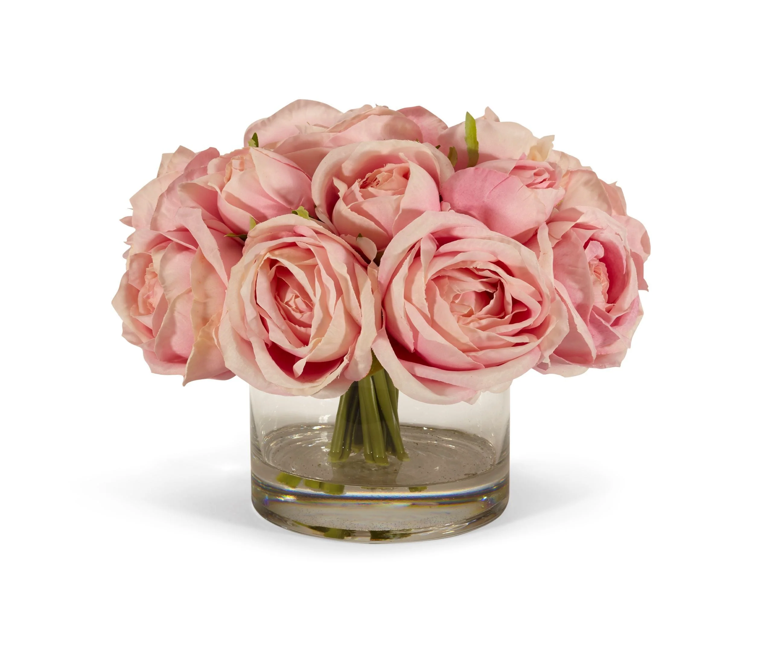 Rose Bouquet in Clear Glass Vase - Image 2