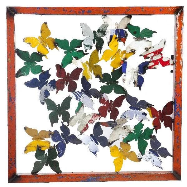 Think Outside Butterfly Framed Wall Panel