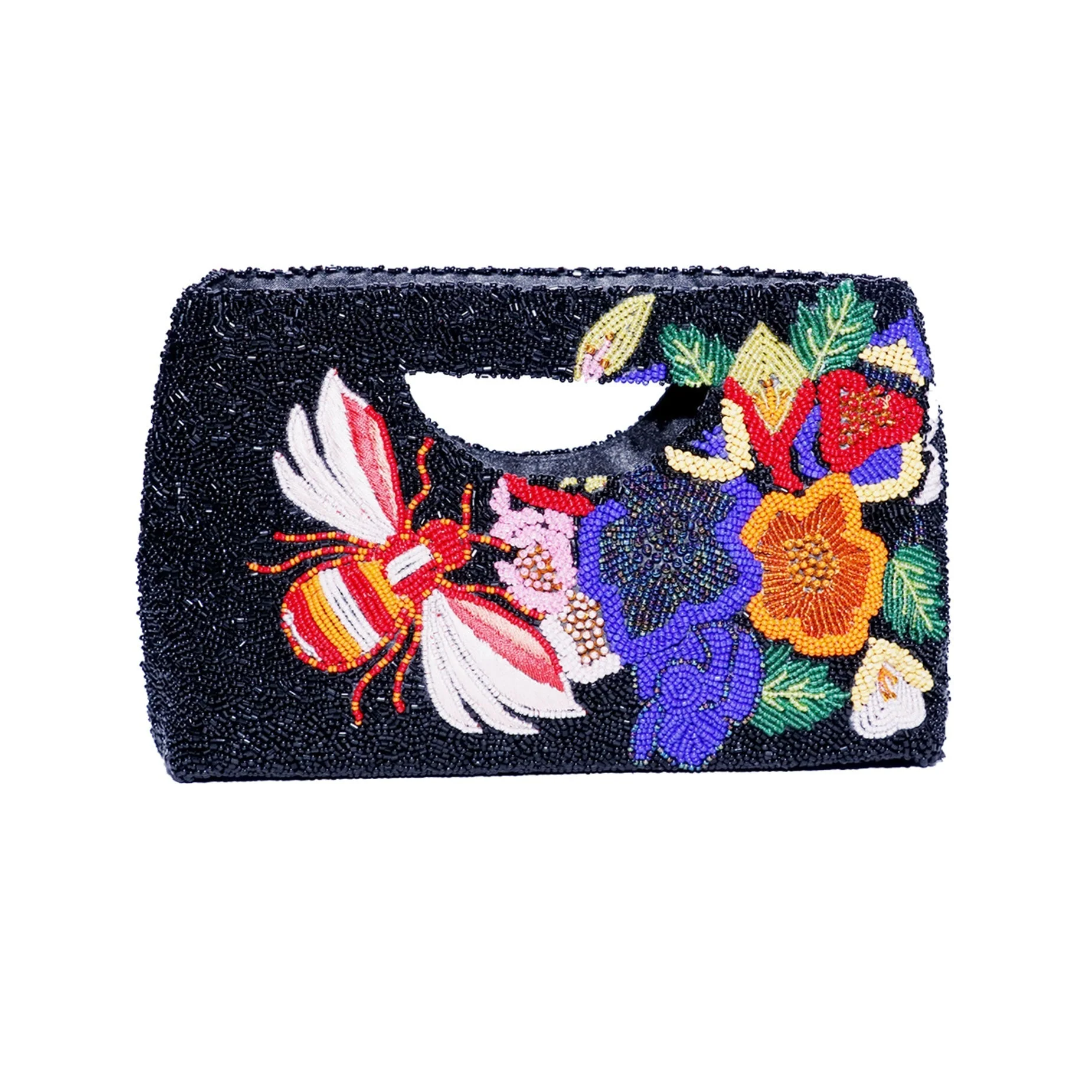 Floral Bee - Black Multi Top Handle - Image 2