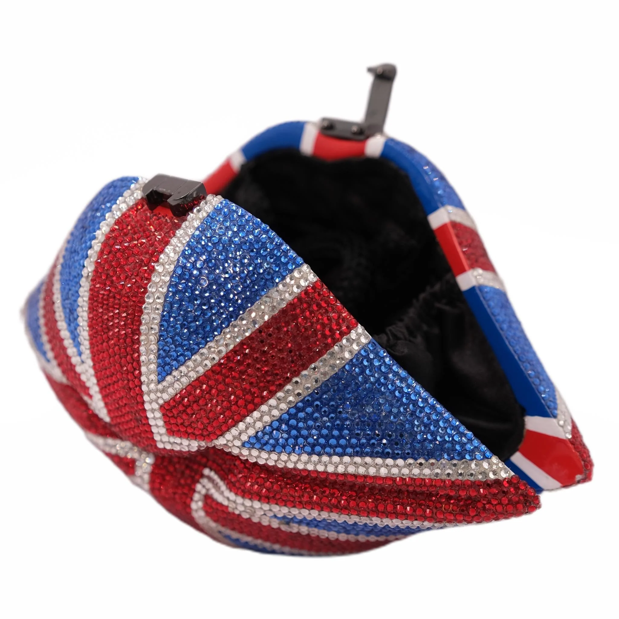Timmy Woods Hot British Flag Lips Handbag W/Swarovski Crystals - Image 2