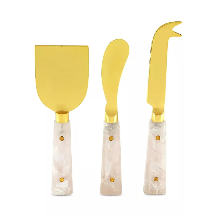 Tizo 3-Piece Cheese Set - Ivory/Gold