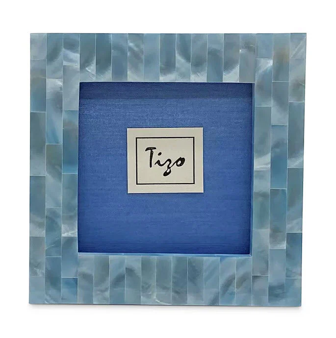 Tizo 3x3 Light Blue Mother of Pearl Frame