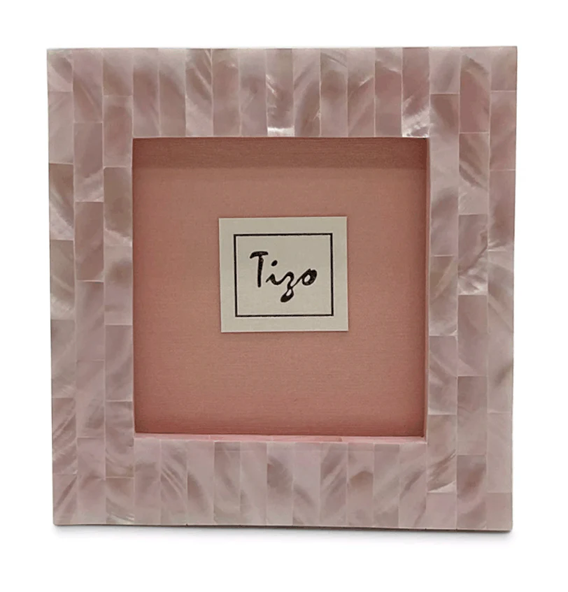 Tizo Pink Mother of Pearl Frame Square 3x3