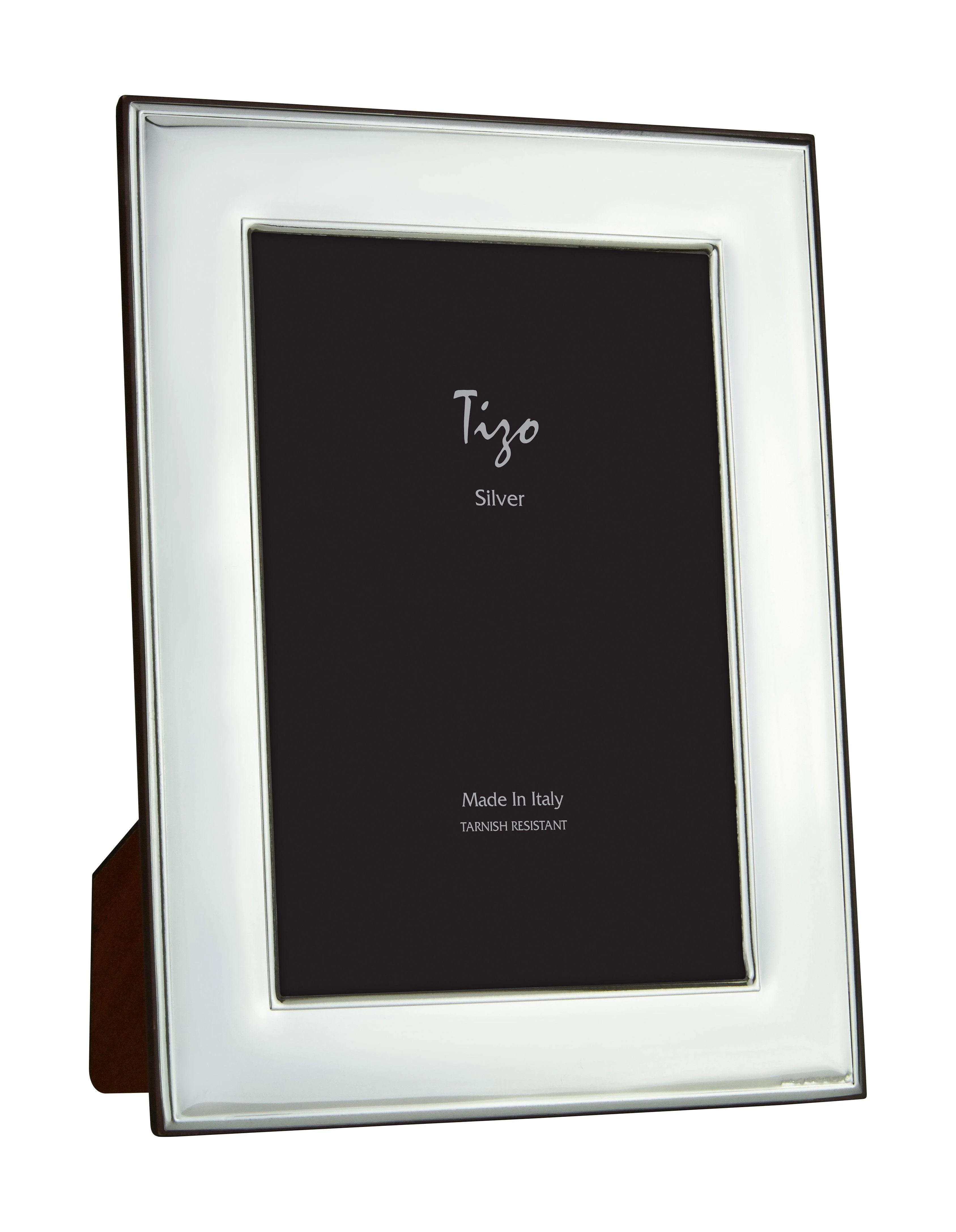 Tizo 4x6 Bezel Edge Smooth Silverplate Frame