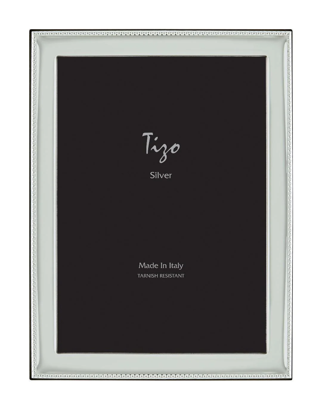 Tizo 4x6 Narrow Beaded Silverplate Frame