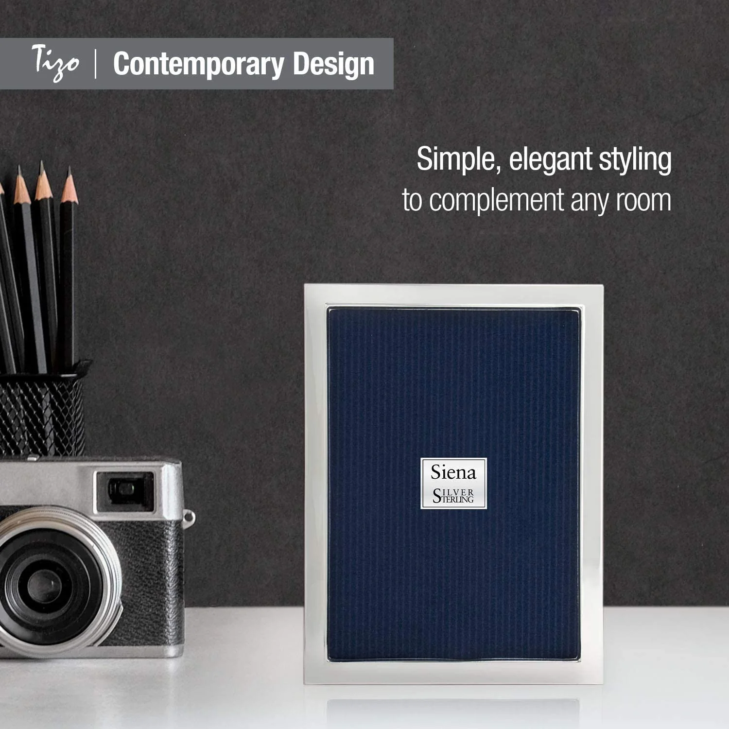 Tizo 4x6 Narrow Flat Siena Sterling Frame 4x6 - Image 3
