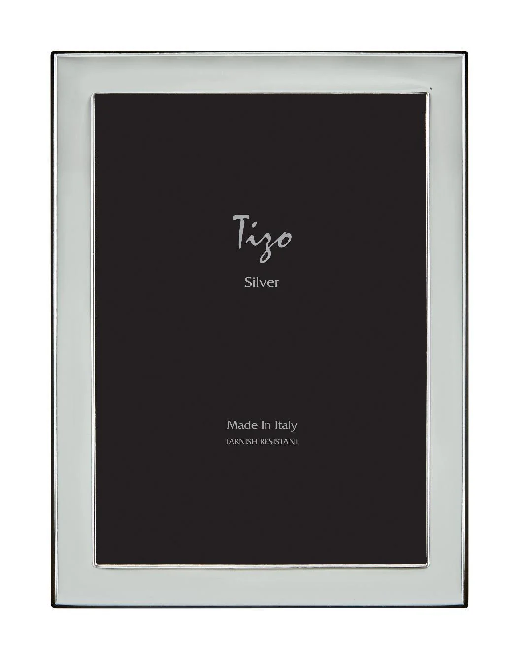 Tizo 4x6 Narrow Plain Silverplate Frame