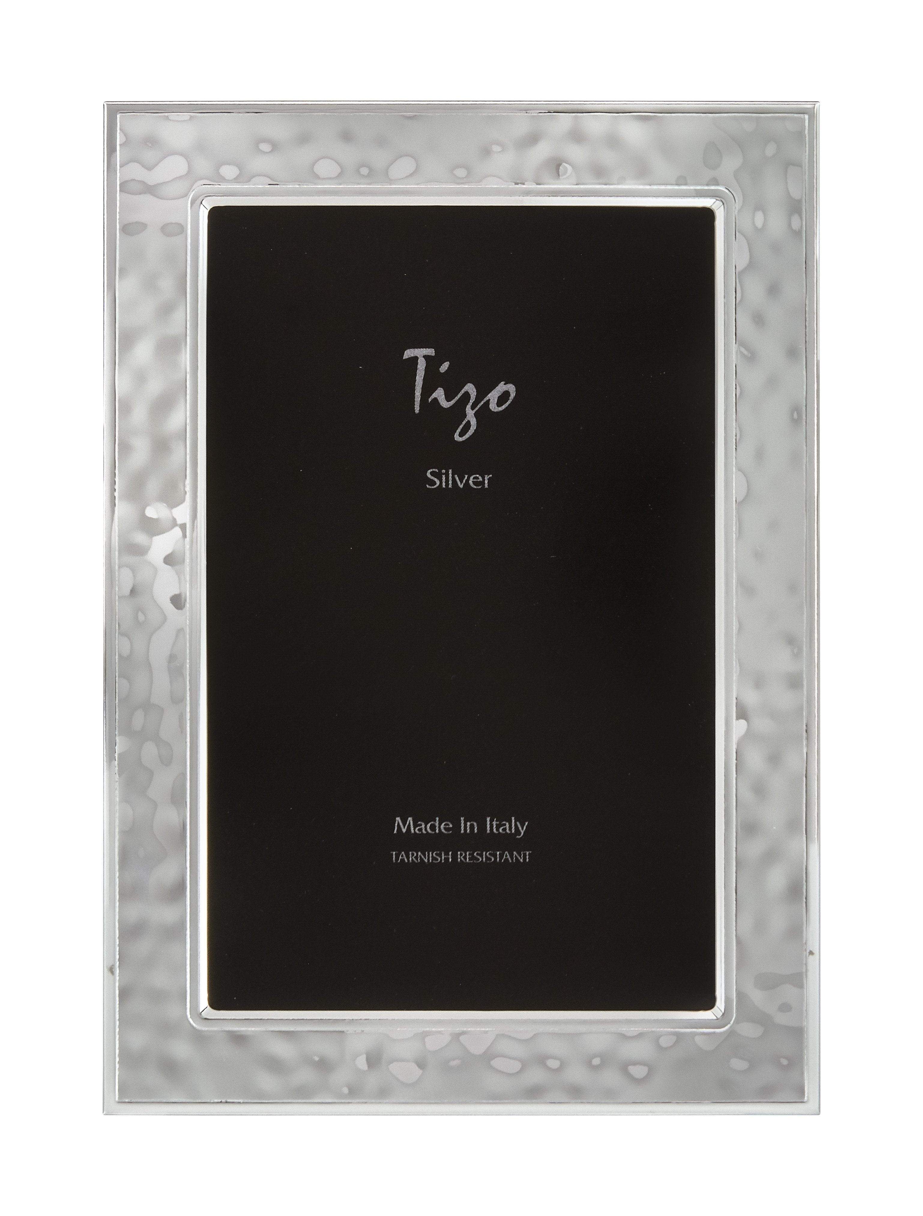 Tizo 5x7 Hammered Silverplate Frame