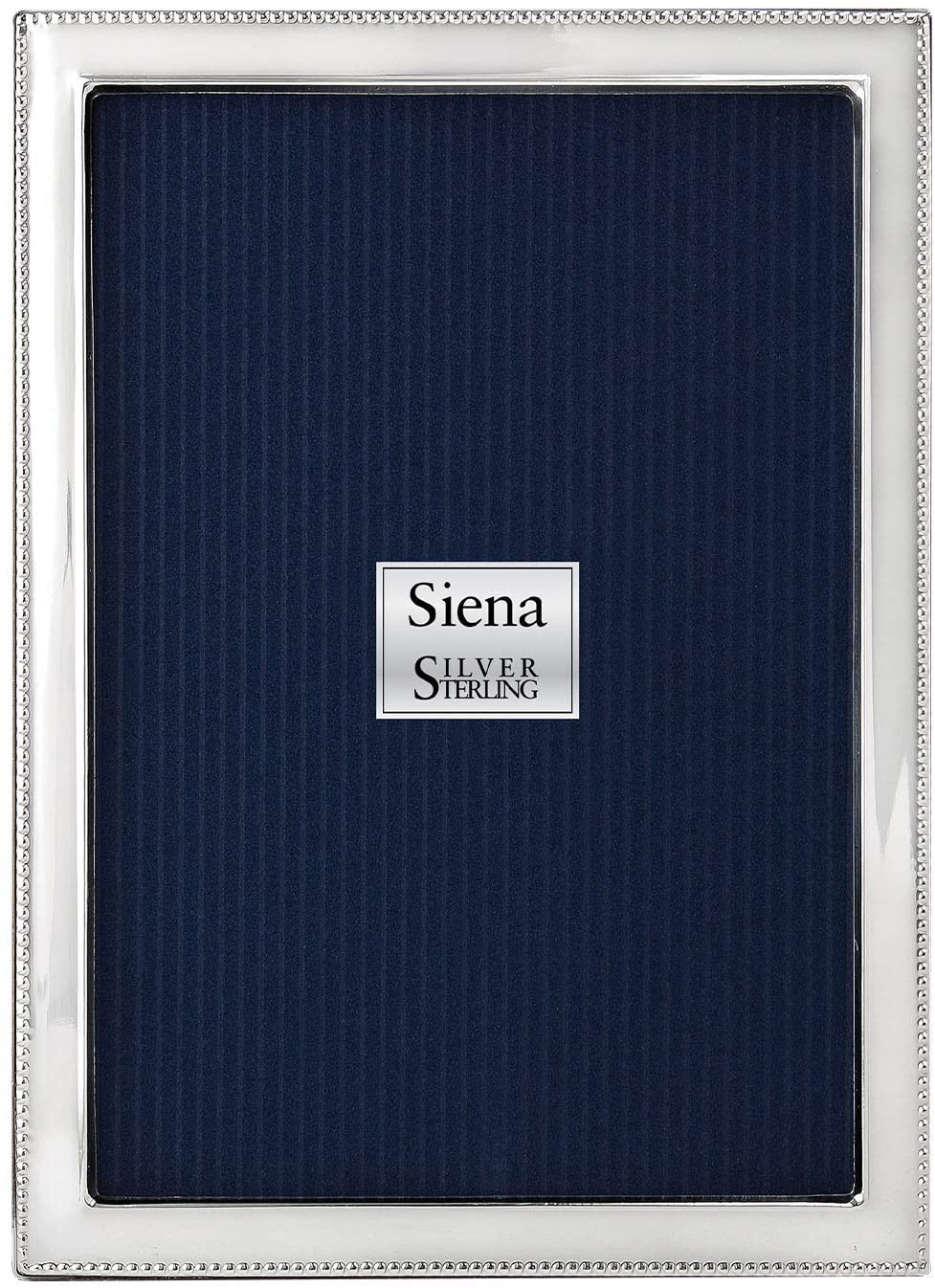 Tizo Narrow Bead Border Siena Sterling Frame 5x7