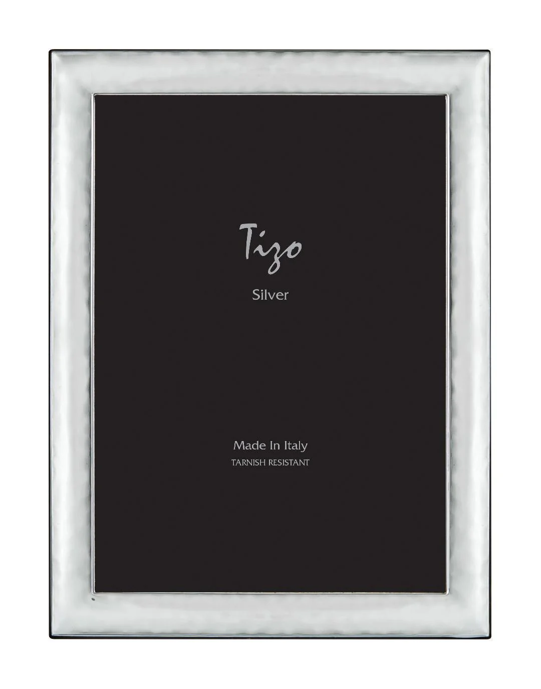 Tizo 5x7 Narrow Hammered Silverplate Frame