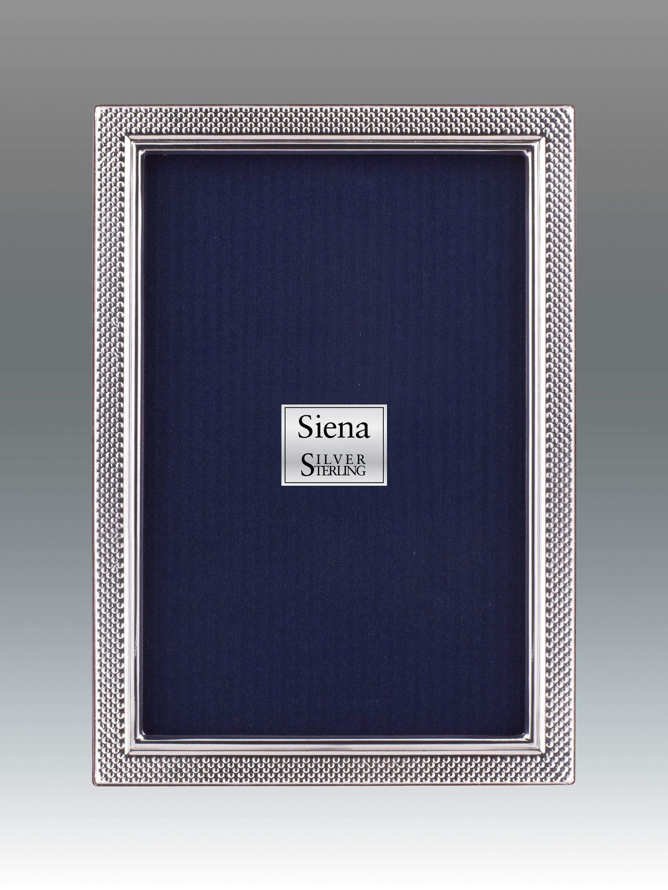 Tizo 8x10 All-Over Beaded Siena Sterling Frame