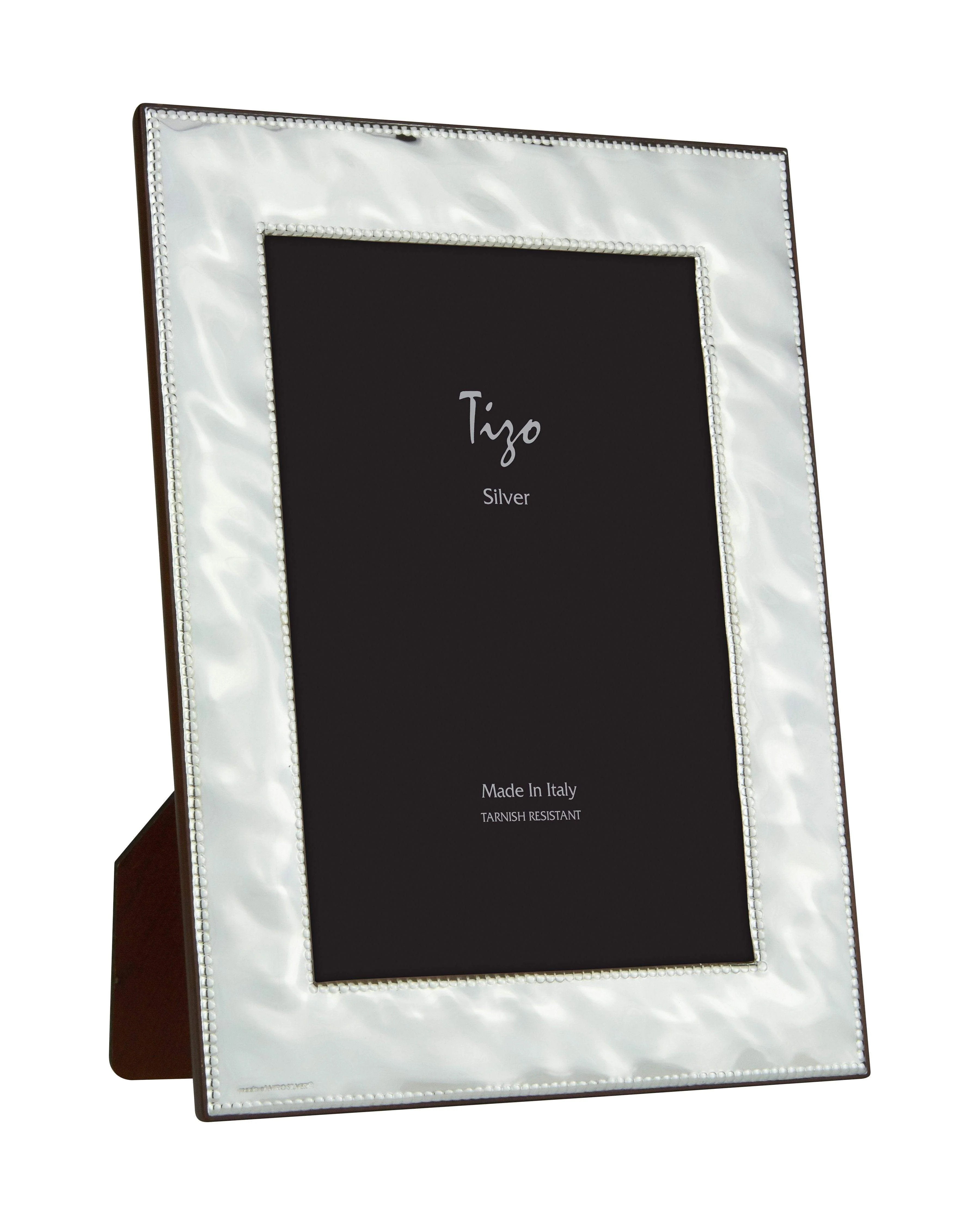 Tizo 8x10 Classic Hammered Beaded Silverplate Frame