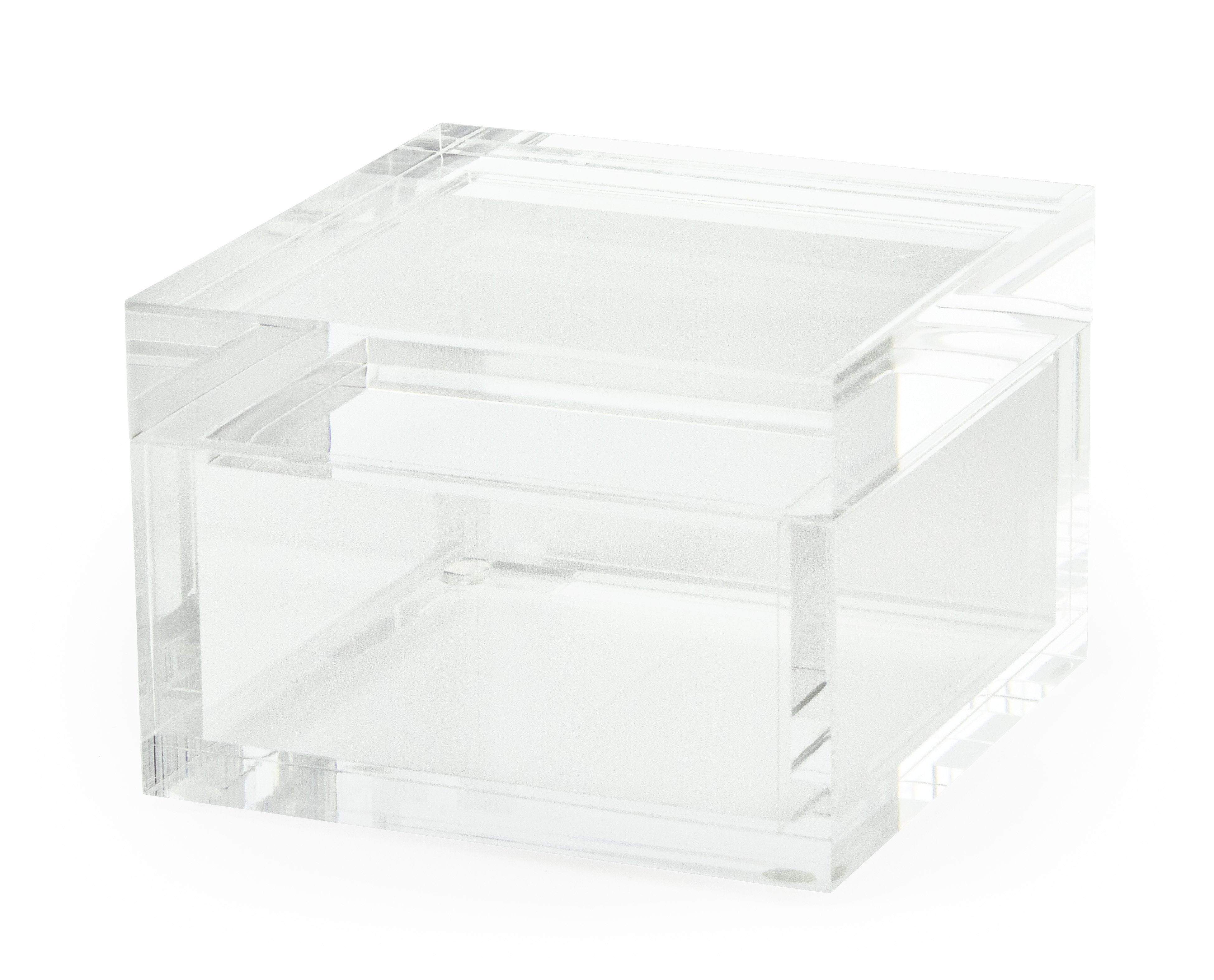 Tizo Lucite Square Box Small, Clear