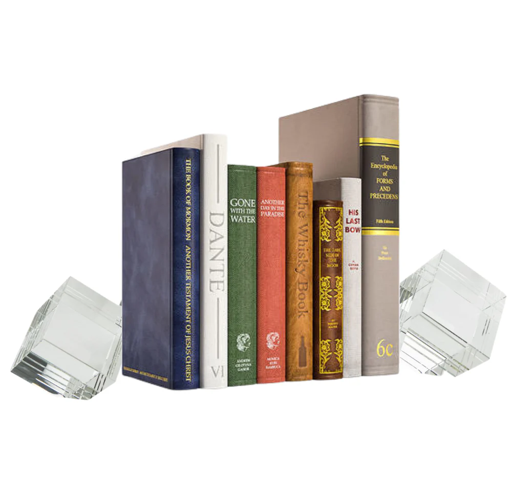 Tizo Crystal Angled Block Bookend Pair