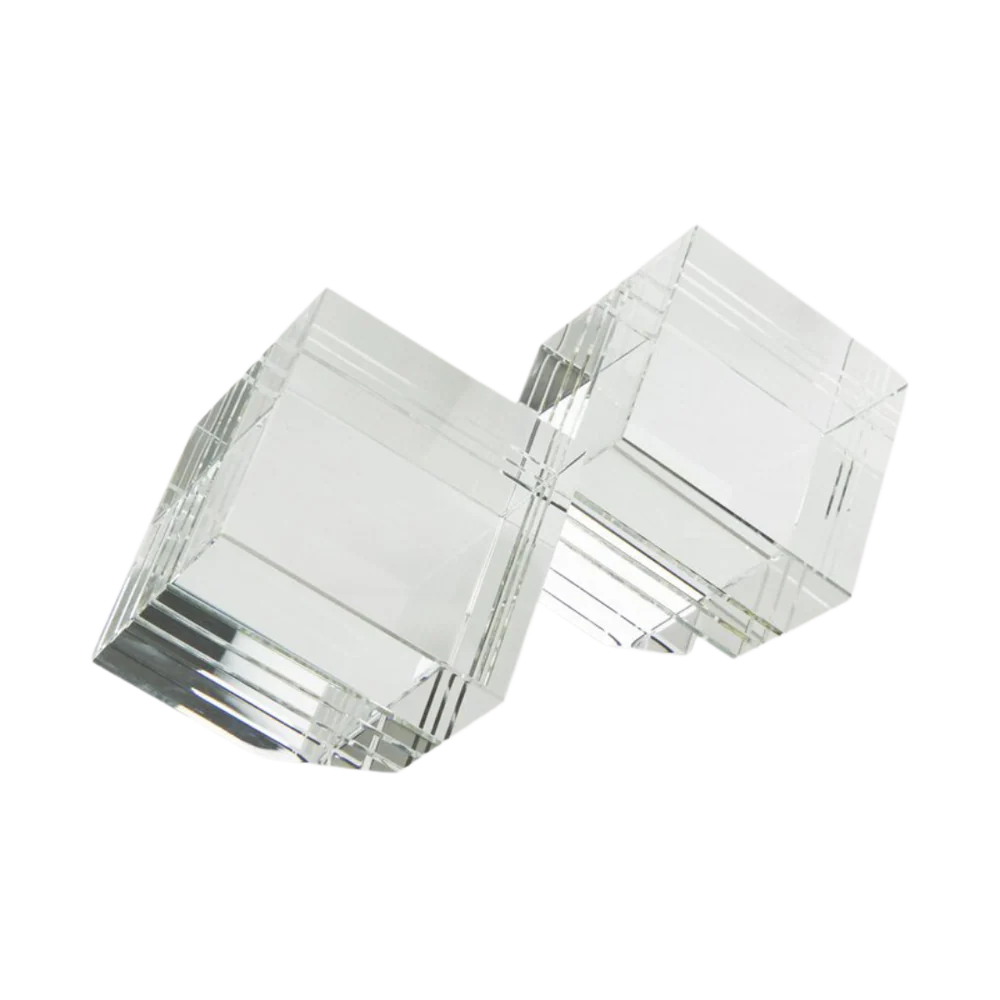 Tizo Crystal Angled Block Bookend Pair - Image 2