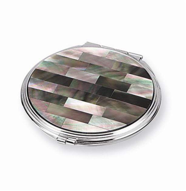 Tizo Black Mother of Pearl Compact Mirror