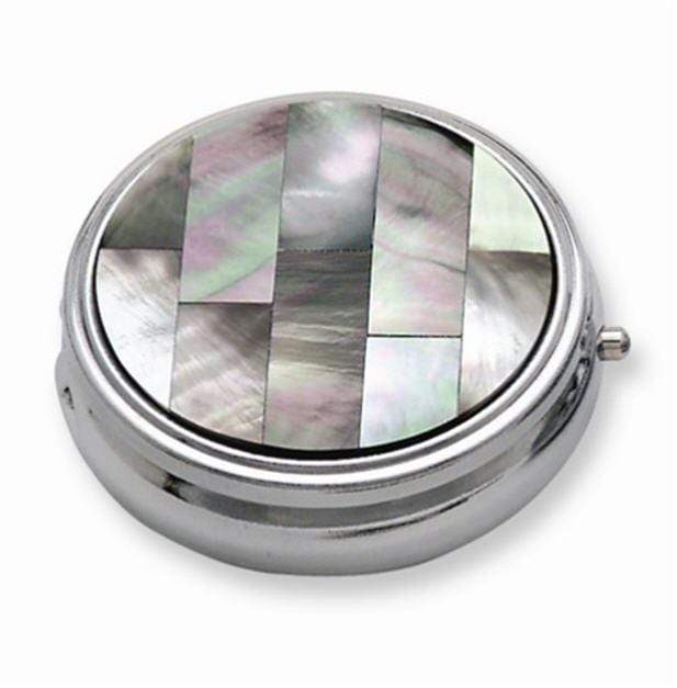 Tizo Black Mother of Pearl Pill Box