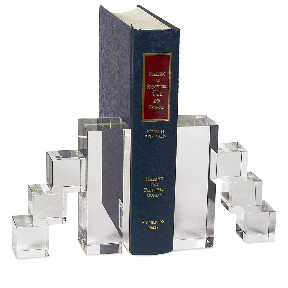 Tizo Crystal Block Steps Bookends "Pair"
