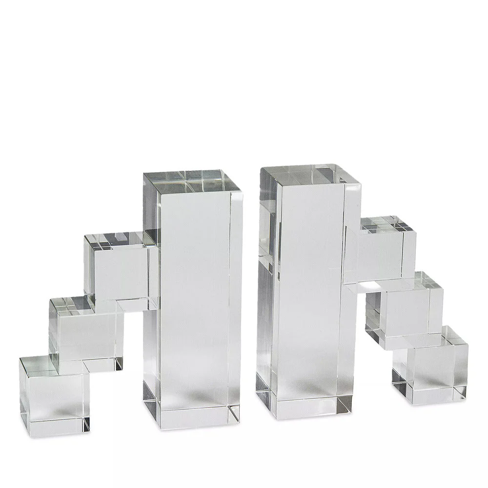 Tizo Crystal Block Steps Bookends "Pair" - Image 2