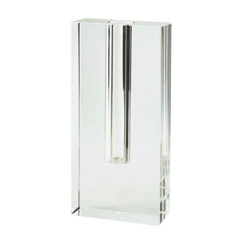 Tizo Crystal Rectangular Bud Vase Tall - 8"